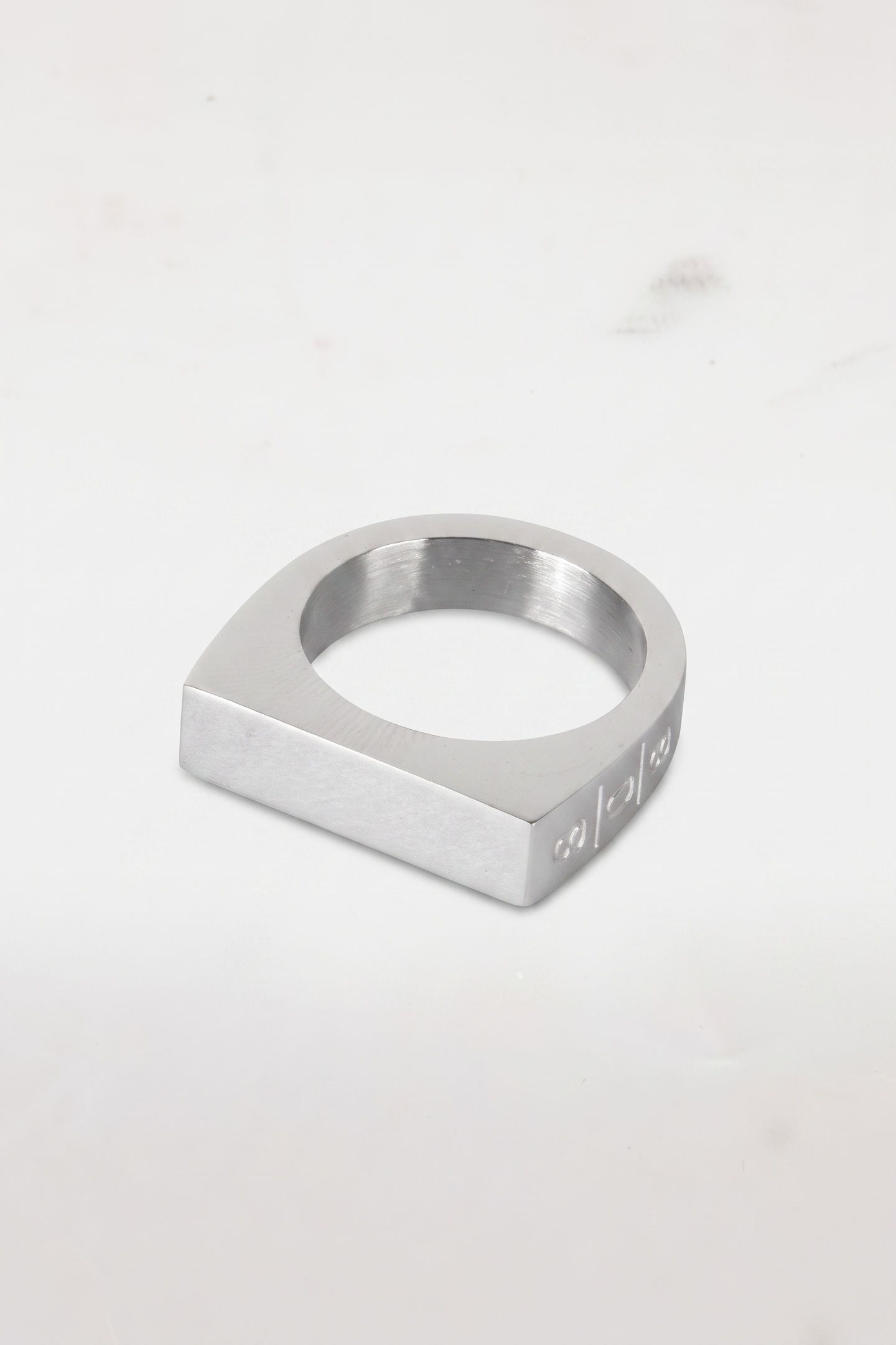 SQUARE RING SILVER / 54 3