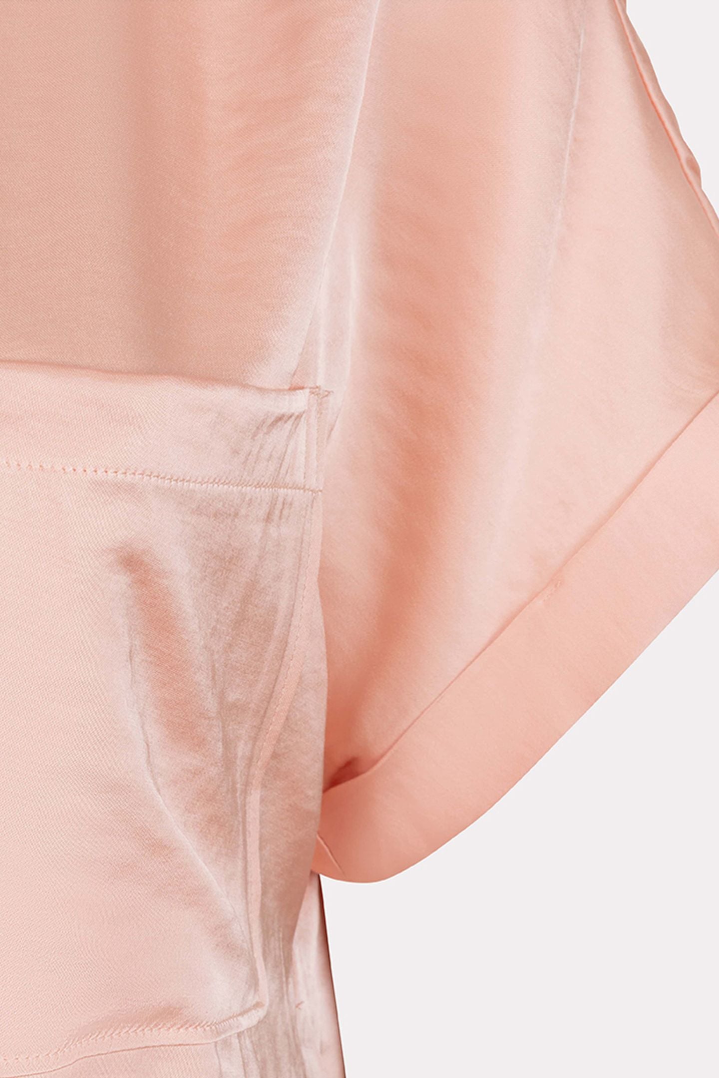 BLOUSE S/SLVE POCKET SATIN LOOK LIGHT APRICOT 8