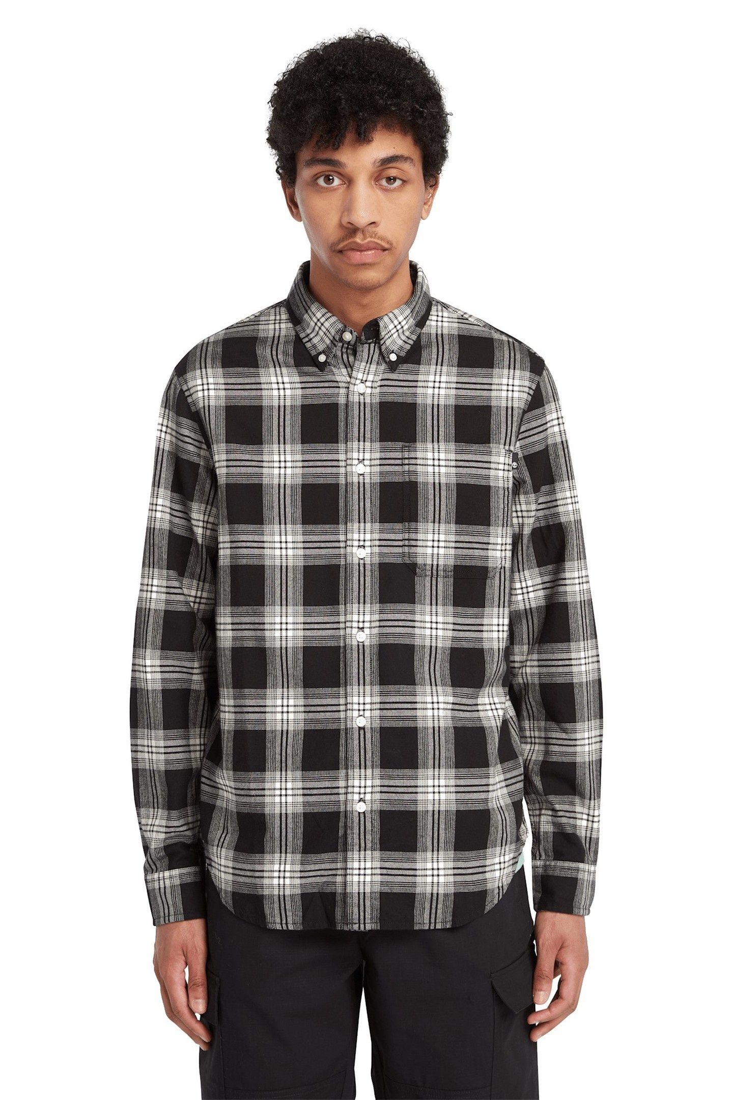 LS SOLUCELL TARTAN SHIRT REGULAR BLACK YD 2