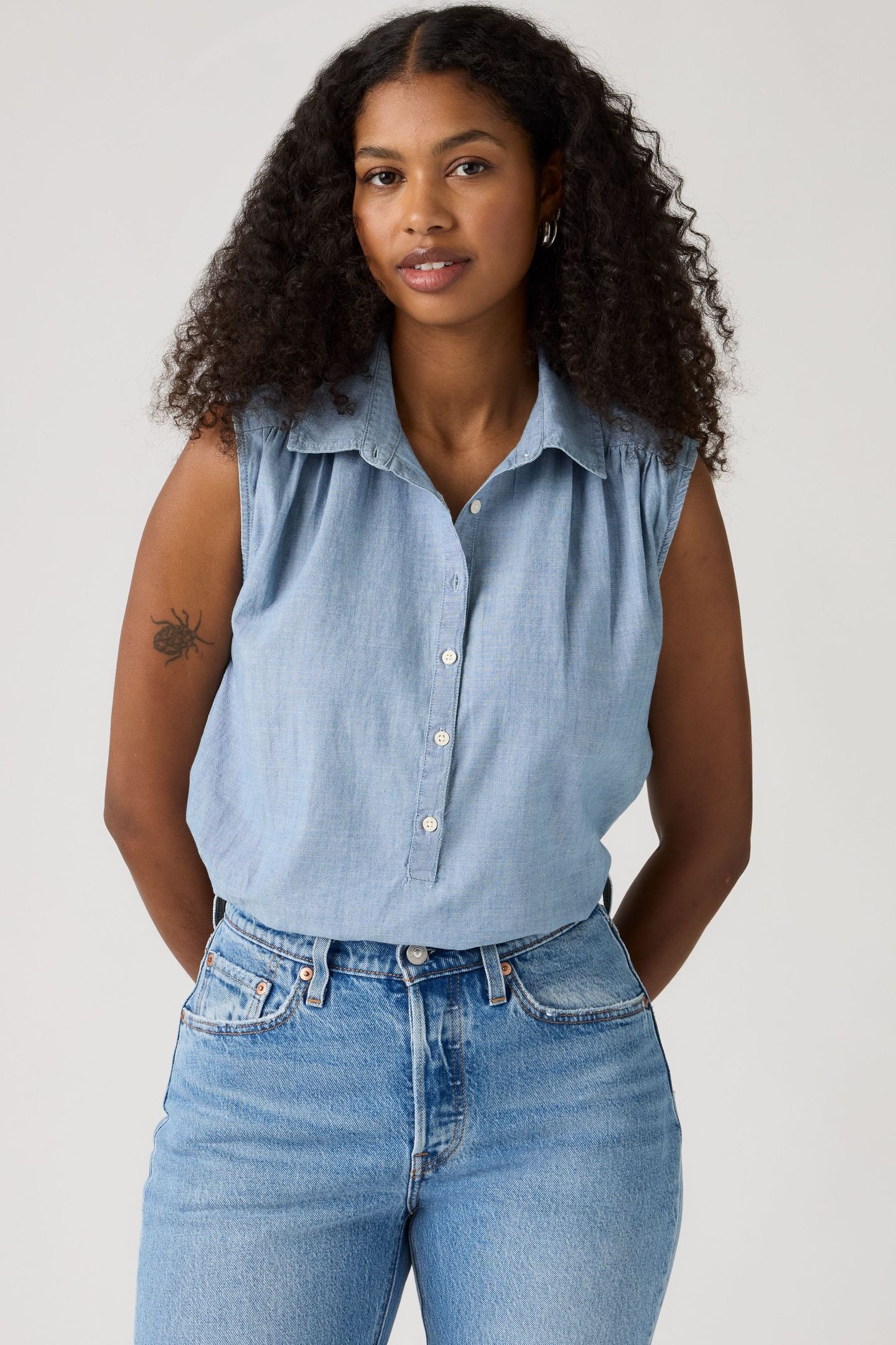 LONDYN SHORT SLEEVE POPOVER TOP 2