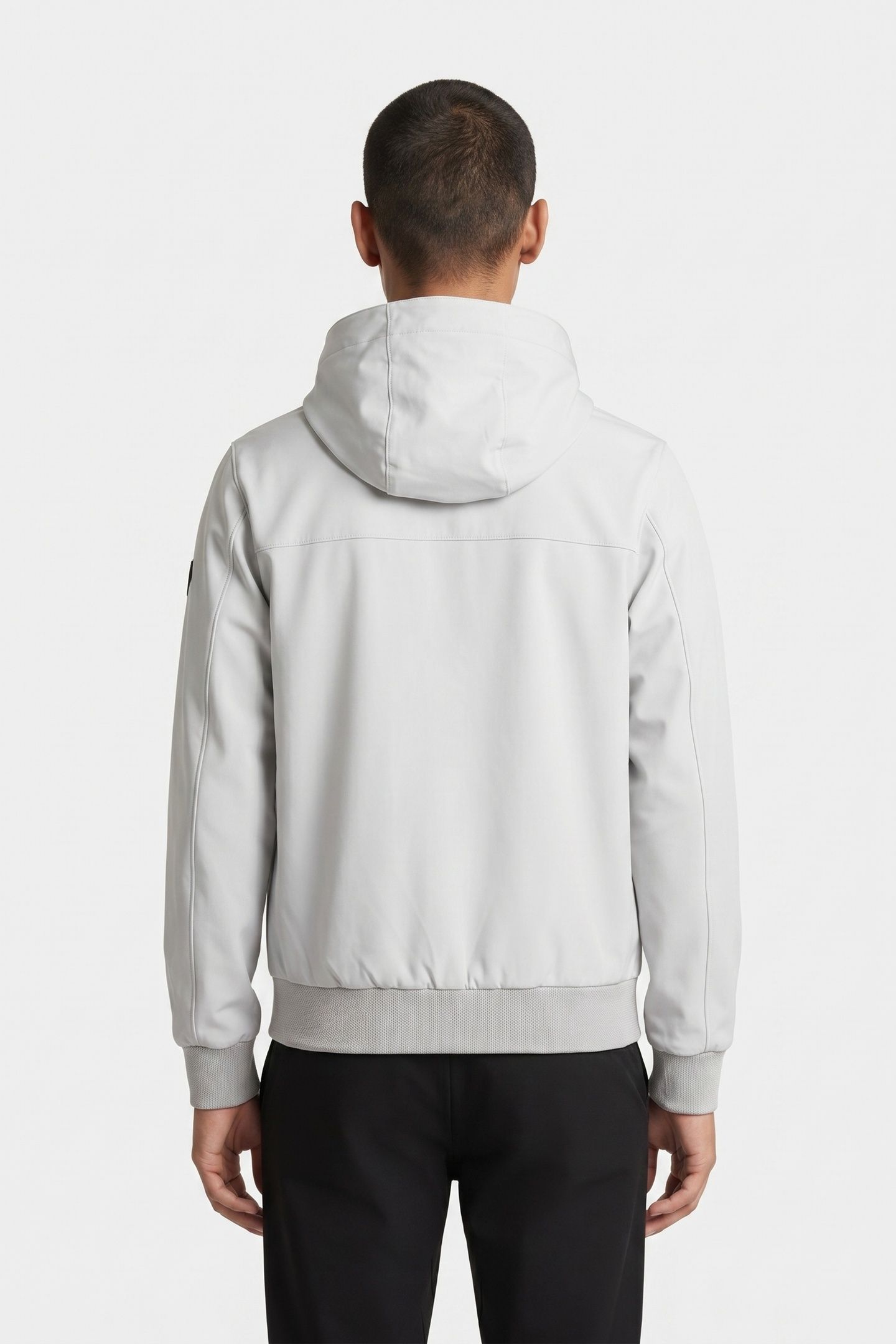 JACKET SHORT FIT HOODED CHALK 2
