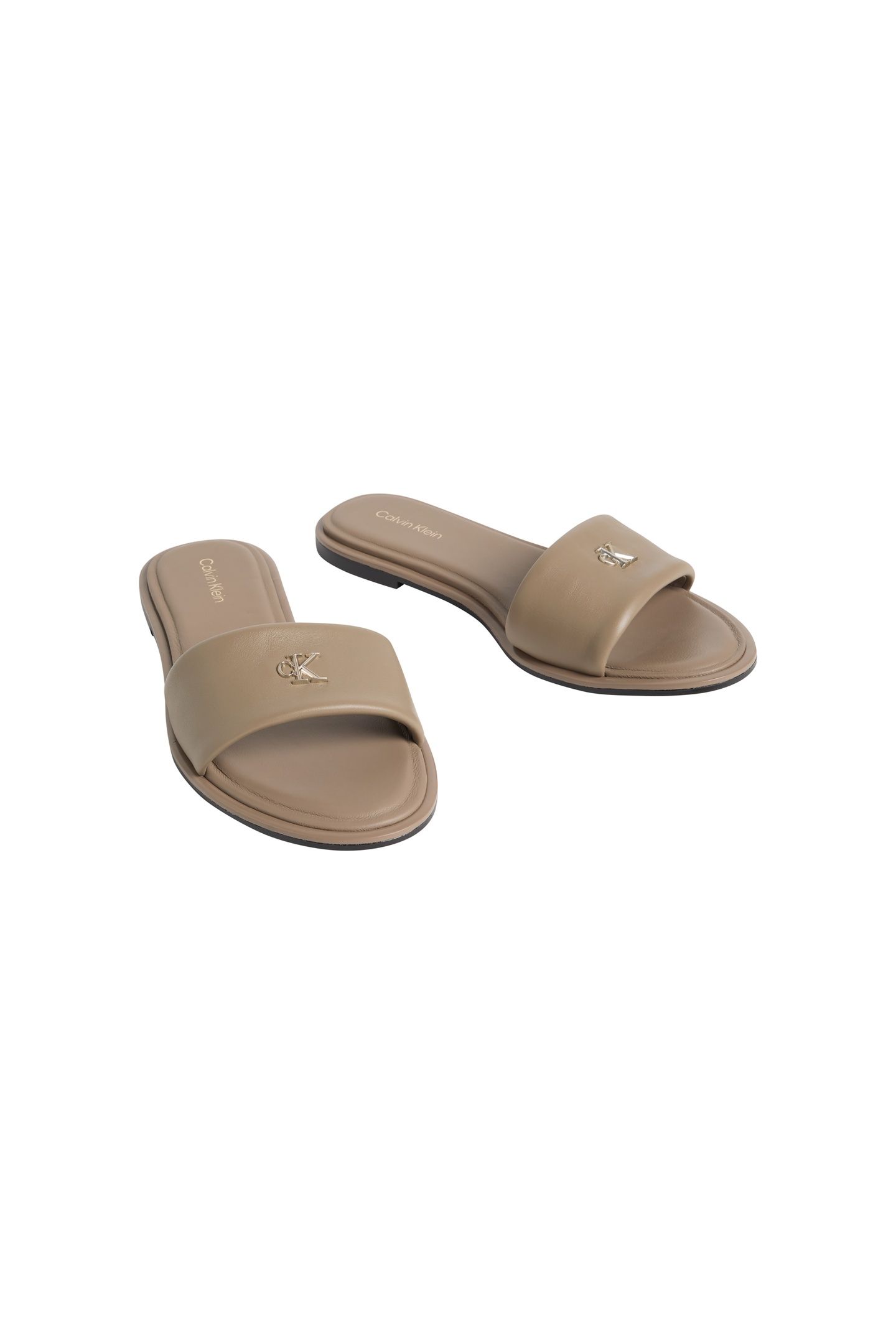 ROUND FLAT SANDAL LEATHER DESERT TAUPE 2