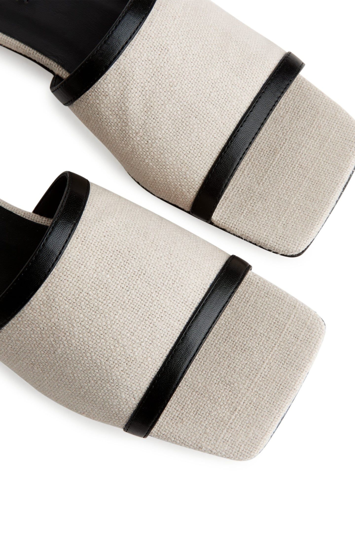 JAQUELINE LINEN SLIDE BEIGE 5