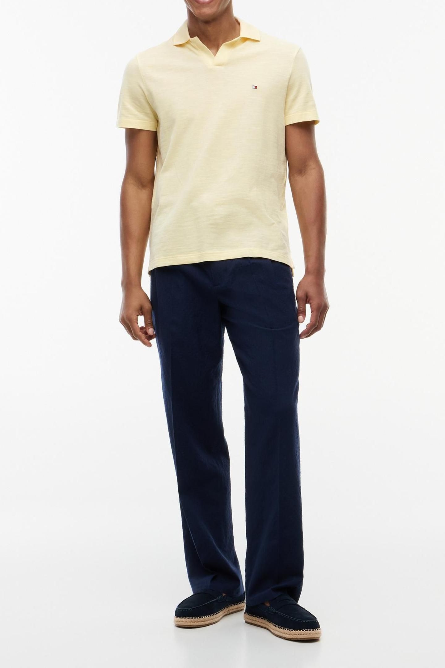 SLUB OXFORD PIQUE POLO CITRONELLA/WHITE 3