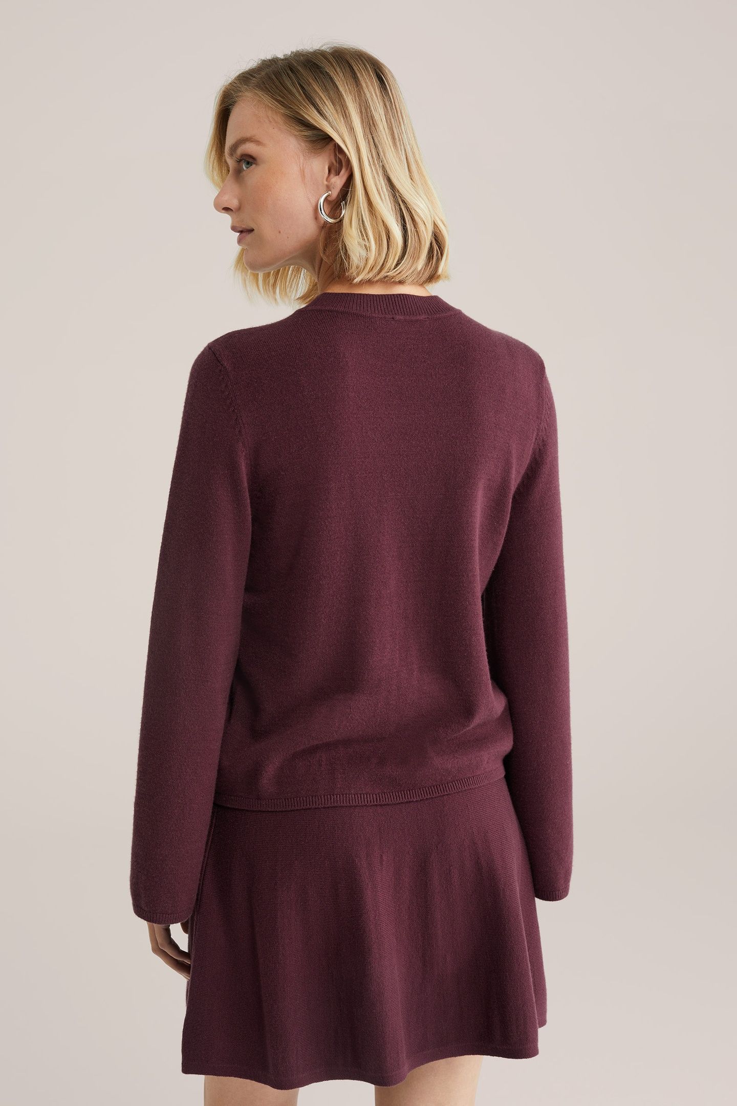 KNITTED PULLOVER AUBERGINE 2