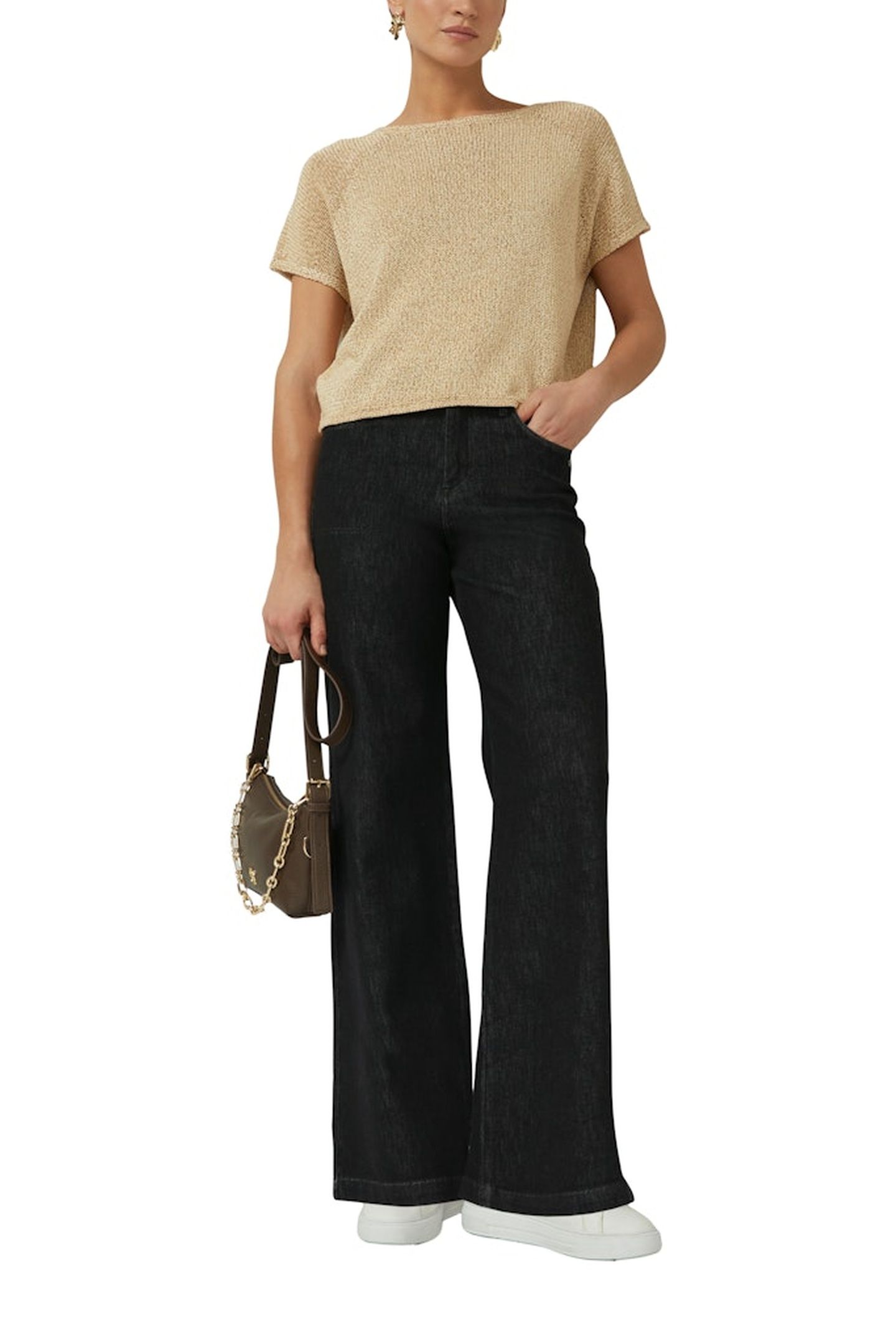 S.OLIVER PULLOVER SHORTSLEEVE BROWN 4