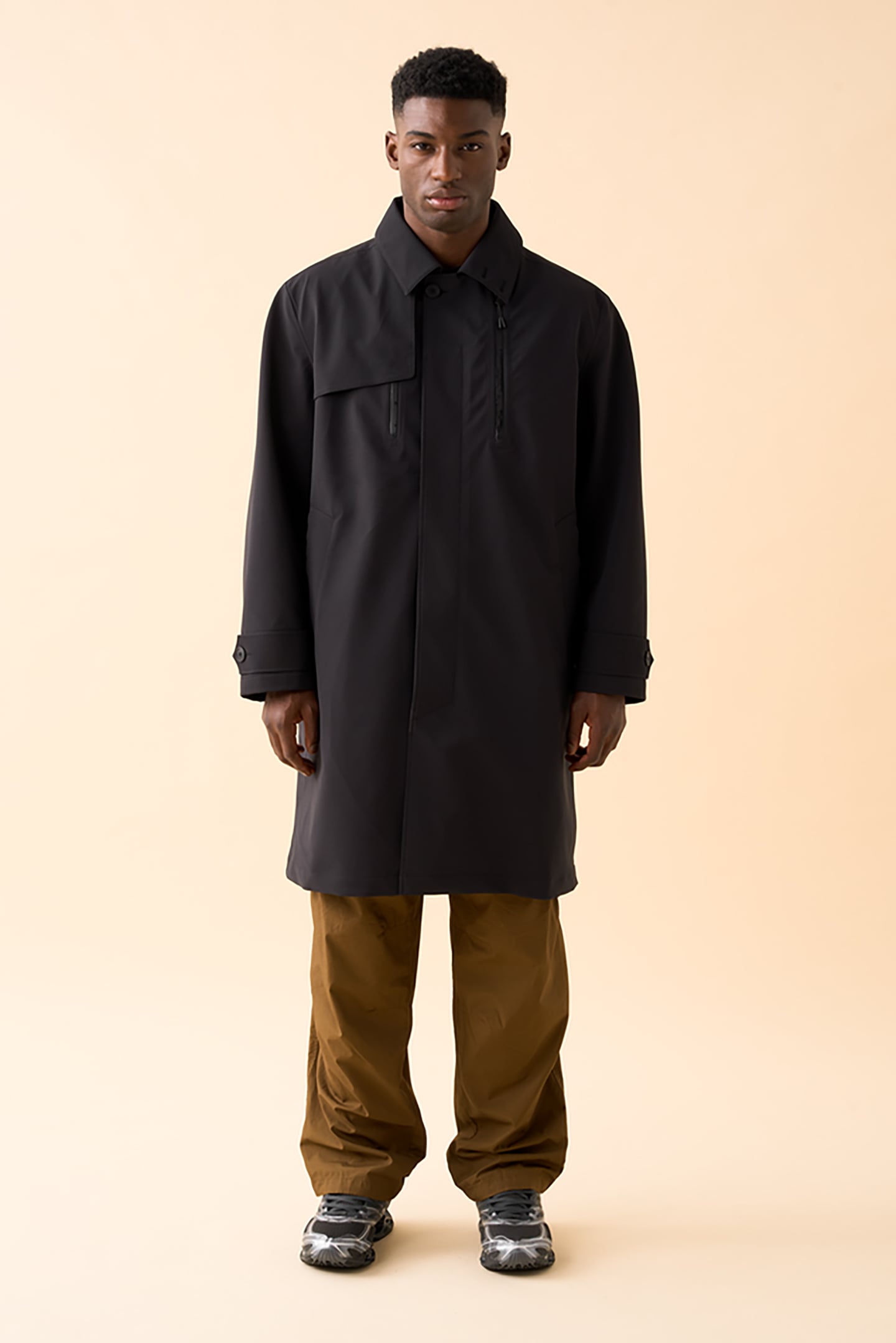 UNISEX SL TECH TRENCH COAT BLACK 1