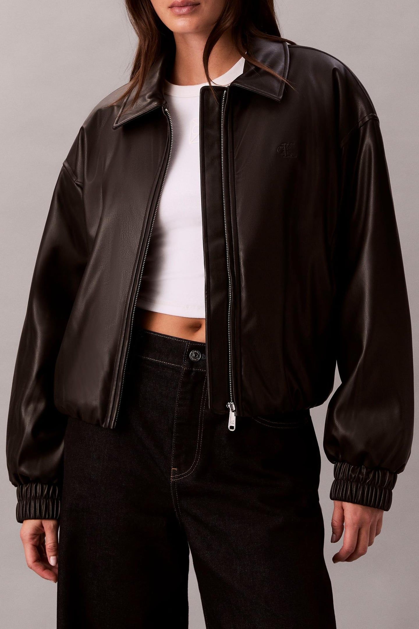 FAUX LEATHER JACKET BLACK 2