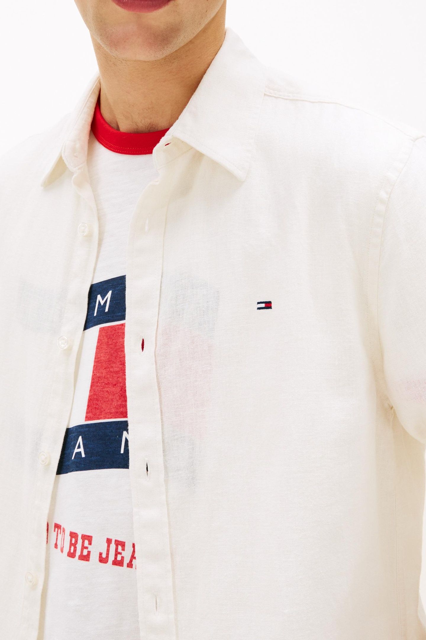 TJM REGULAR LINEN BLEND SHIRT ECRU 5