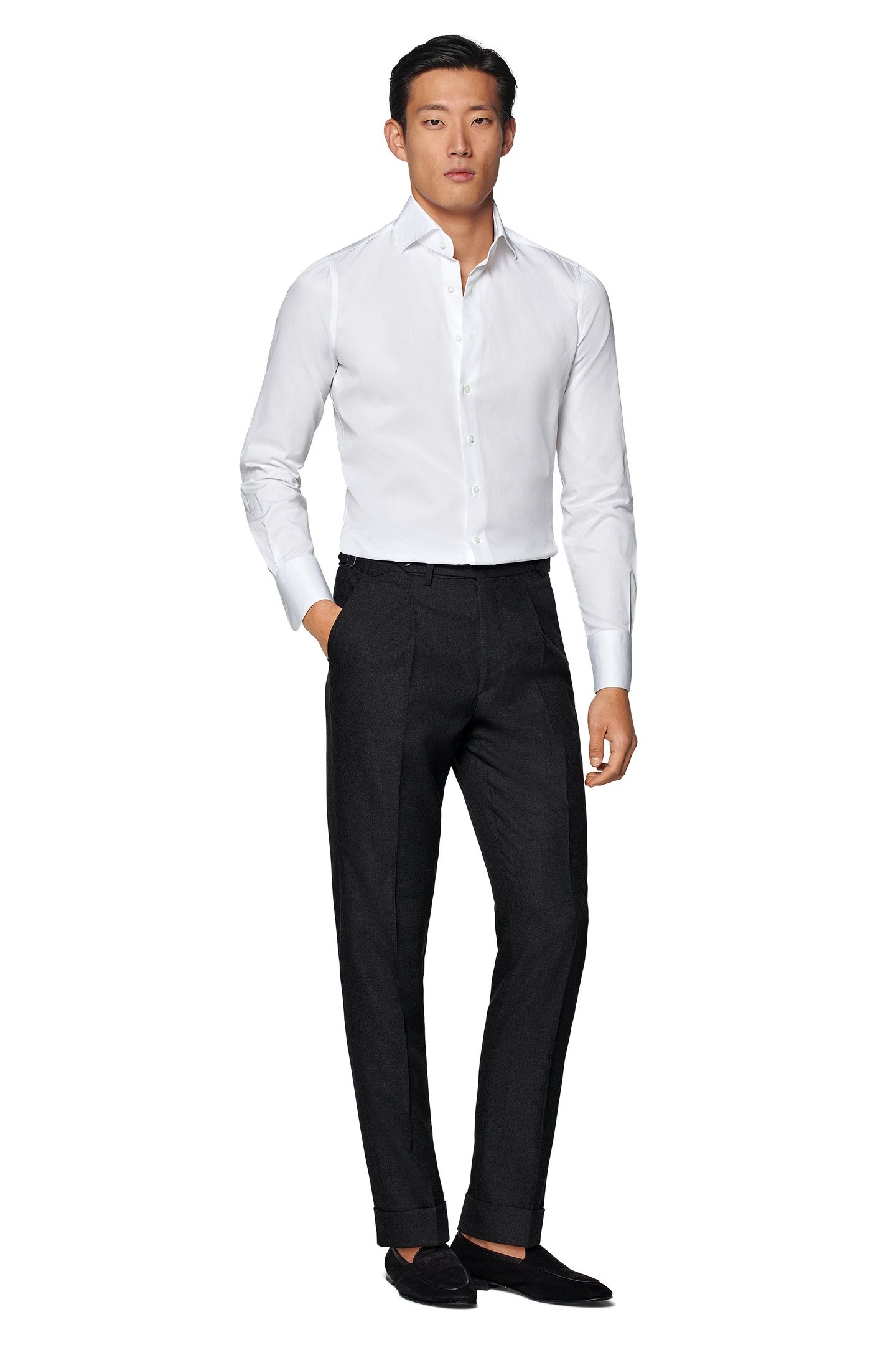 LUXURY WHITE WIDESPREAD FORMAL SHIRTS WHITE 2