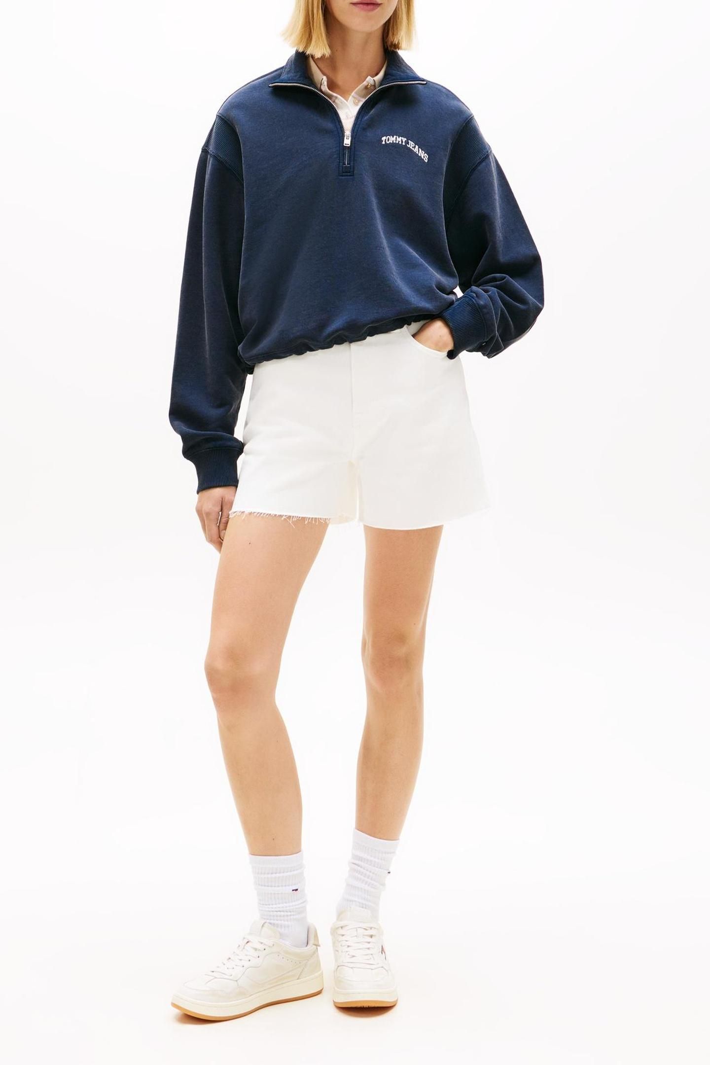 MOM SHORT DENIM WHITE 2