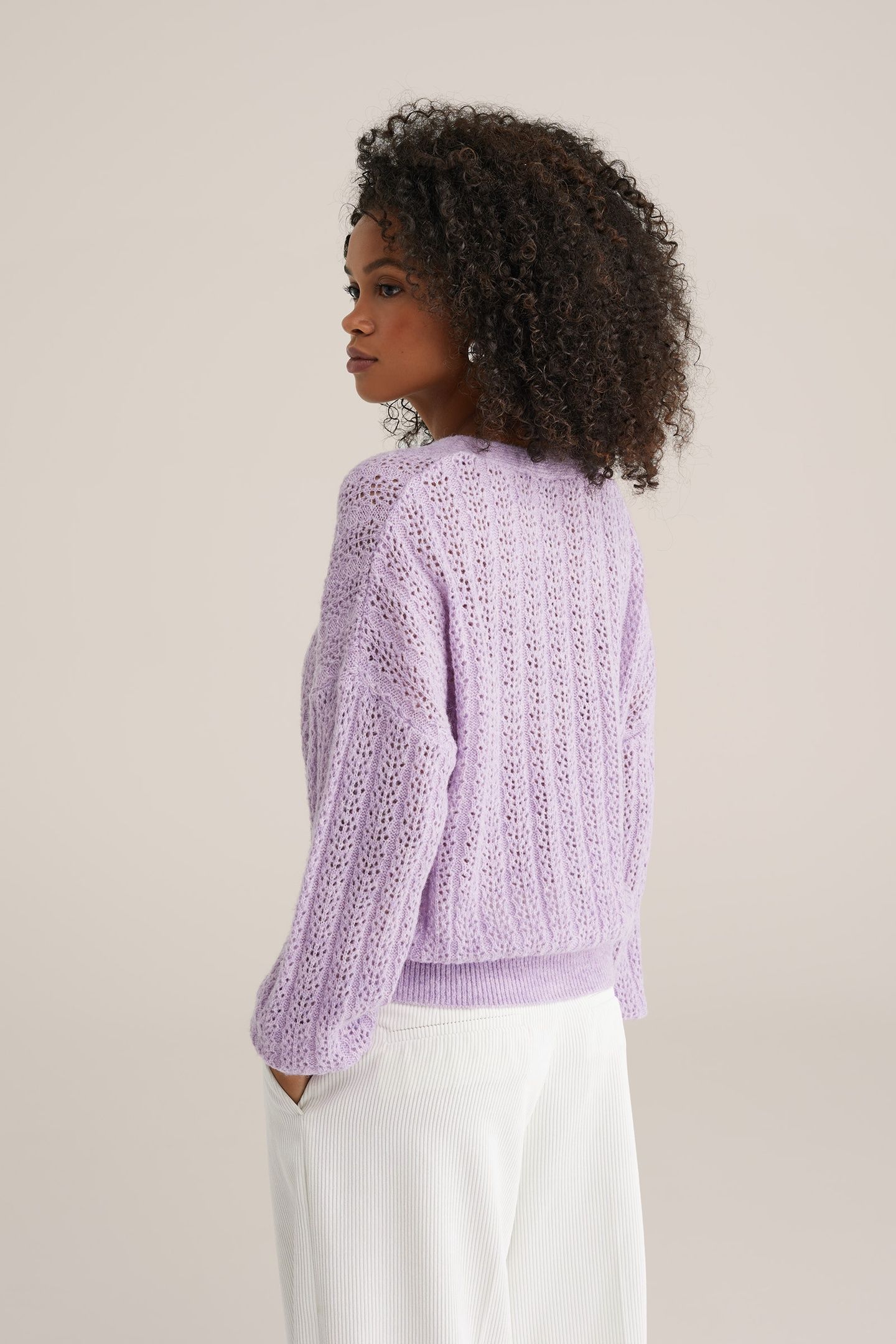 KNITTED CARDIGAN LILAC 4