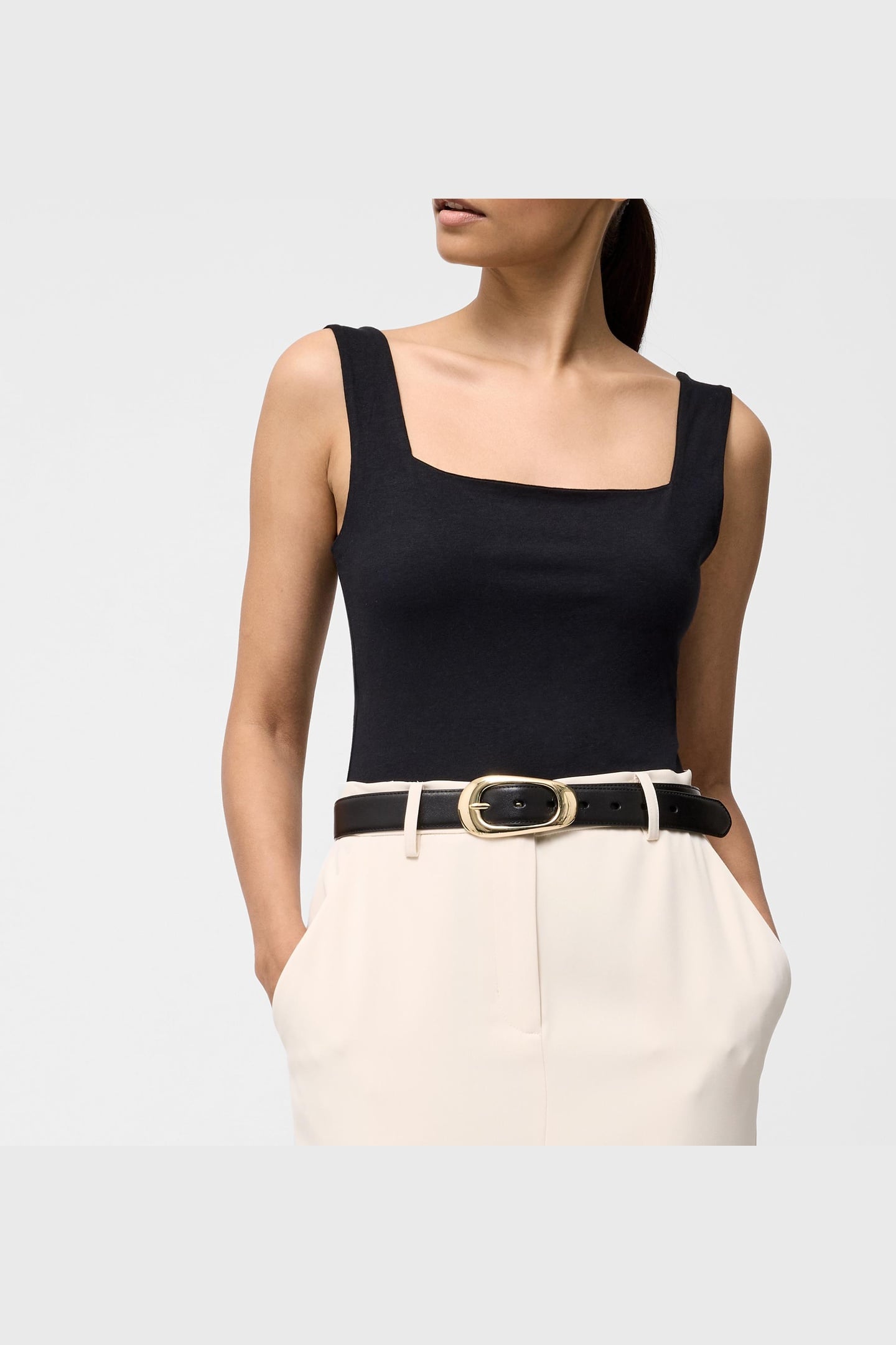 RALLIE SQUARE NECK BODYSUIT BLACK 1