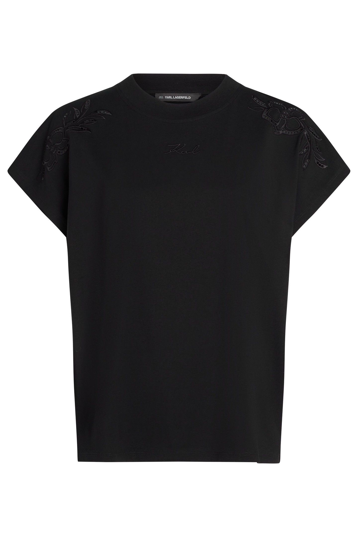 ORCHID EMBROIDERY T-SHIRT BLACK 3