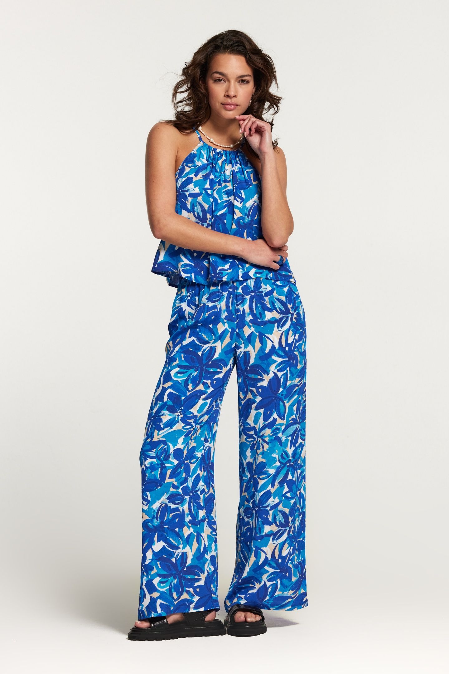 OVIEDO TOP PAINTED FLOWER SPORTS BLUE 2