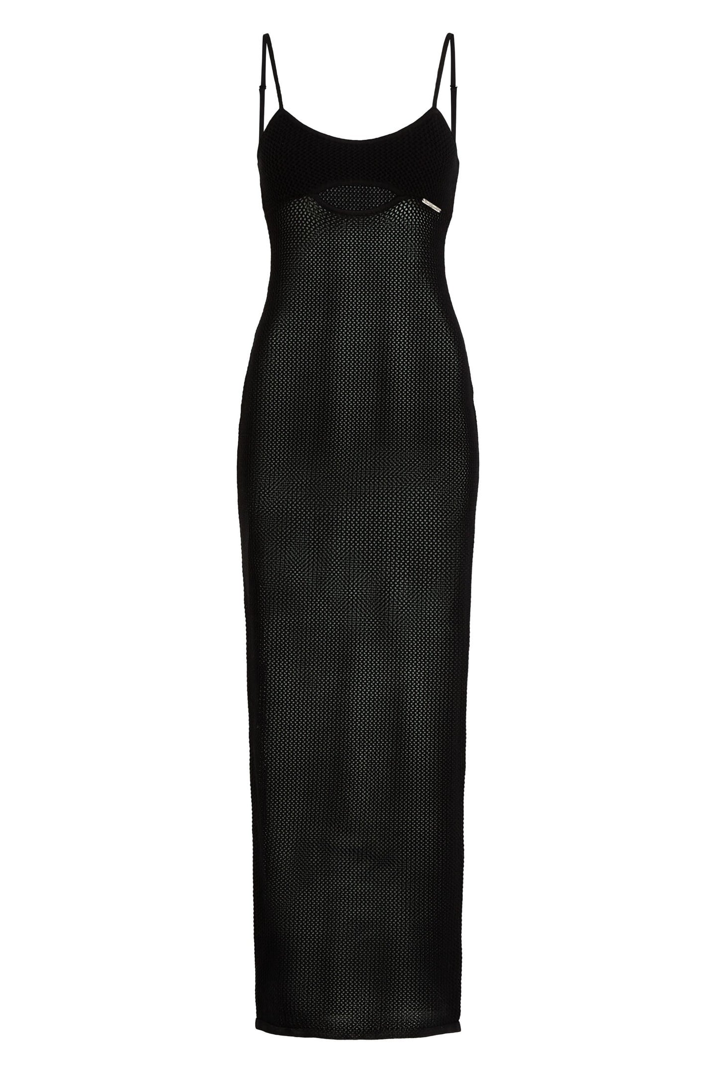 CROCHET MAXI BEACH DRESS BLACK 3