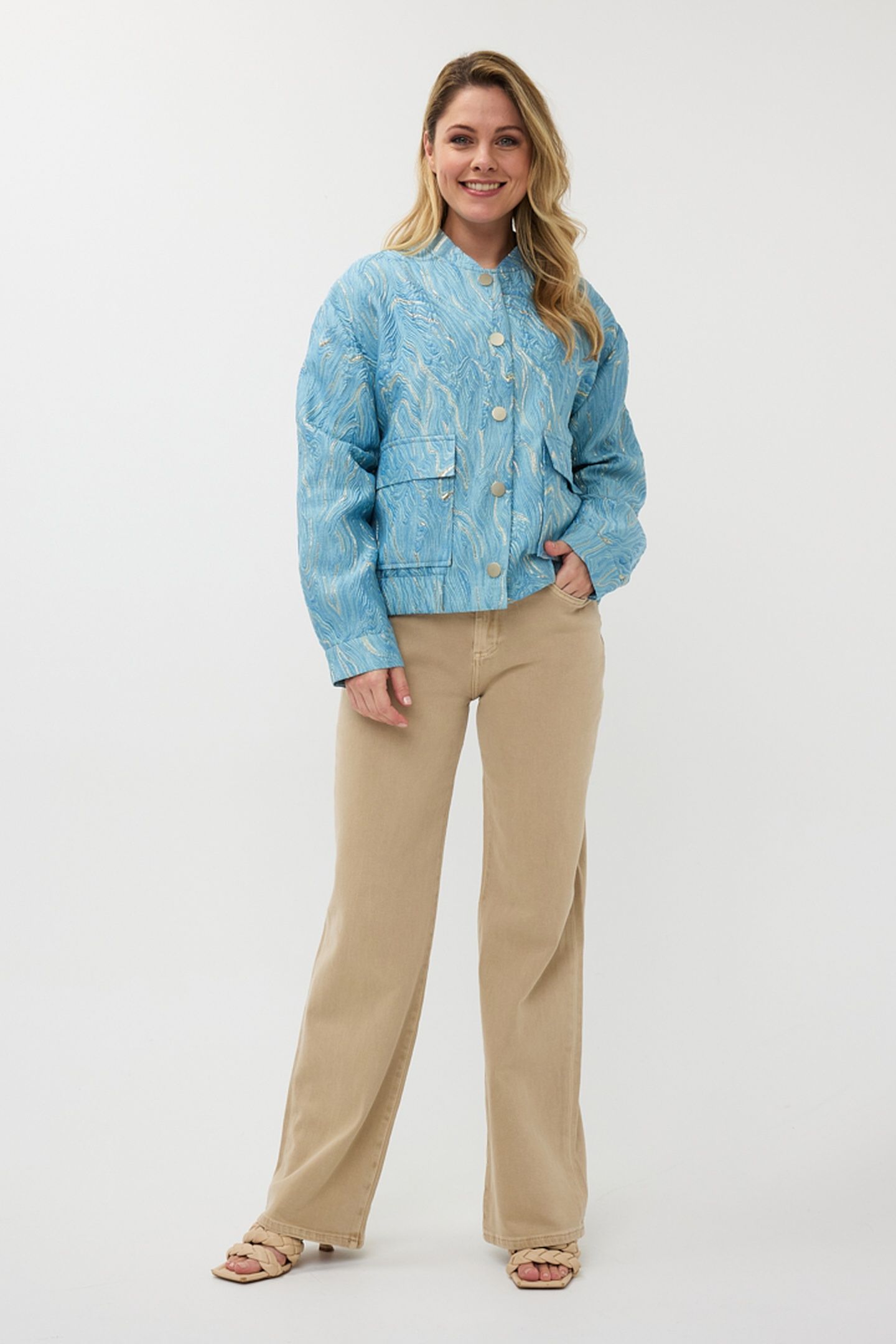 JACKET BOMBER JACQUARD BLUE 4