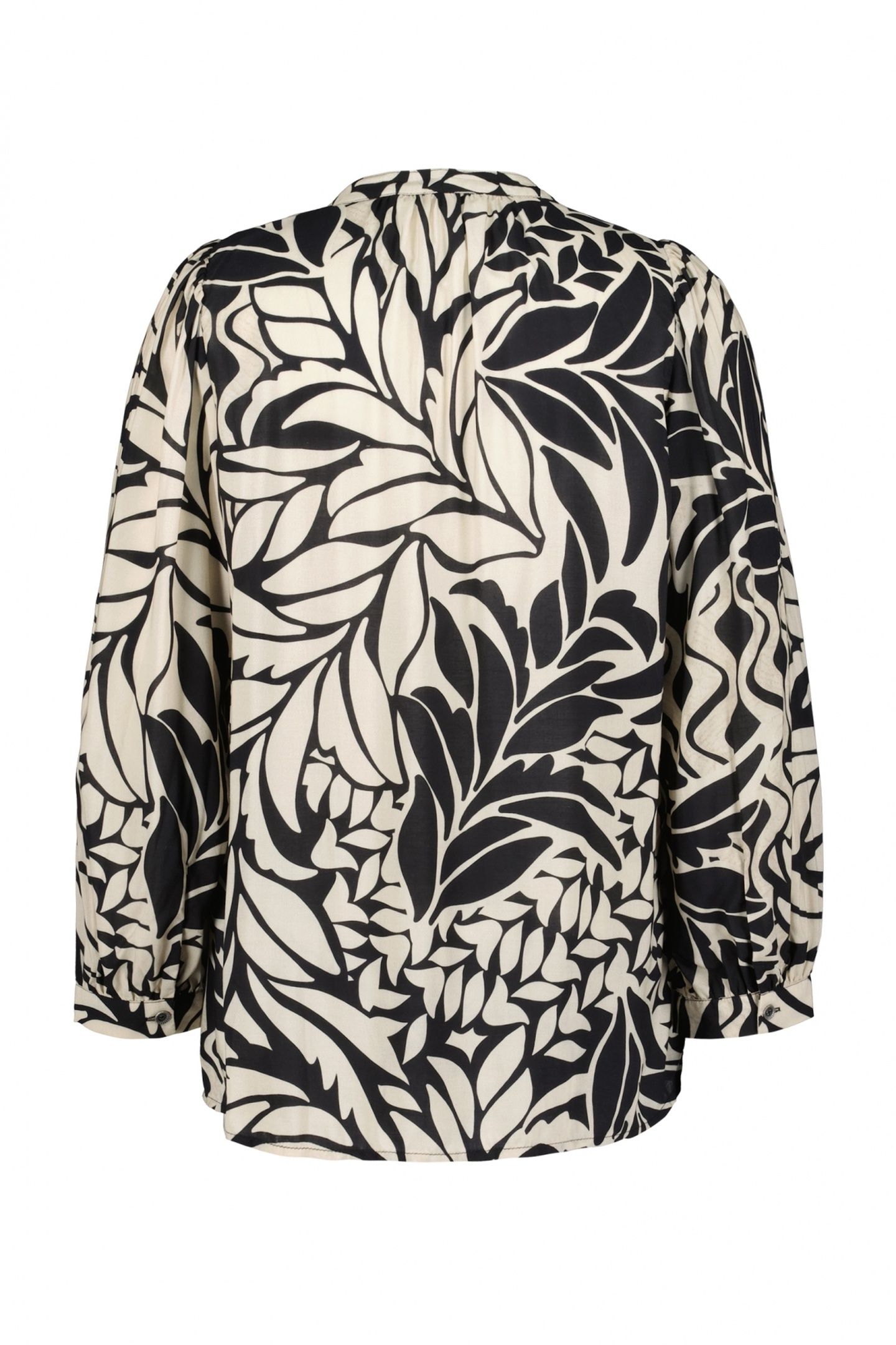 BLOUSE TALE BLACK WITH OASIS PRINT 2