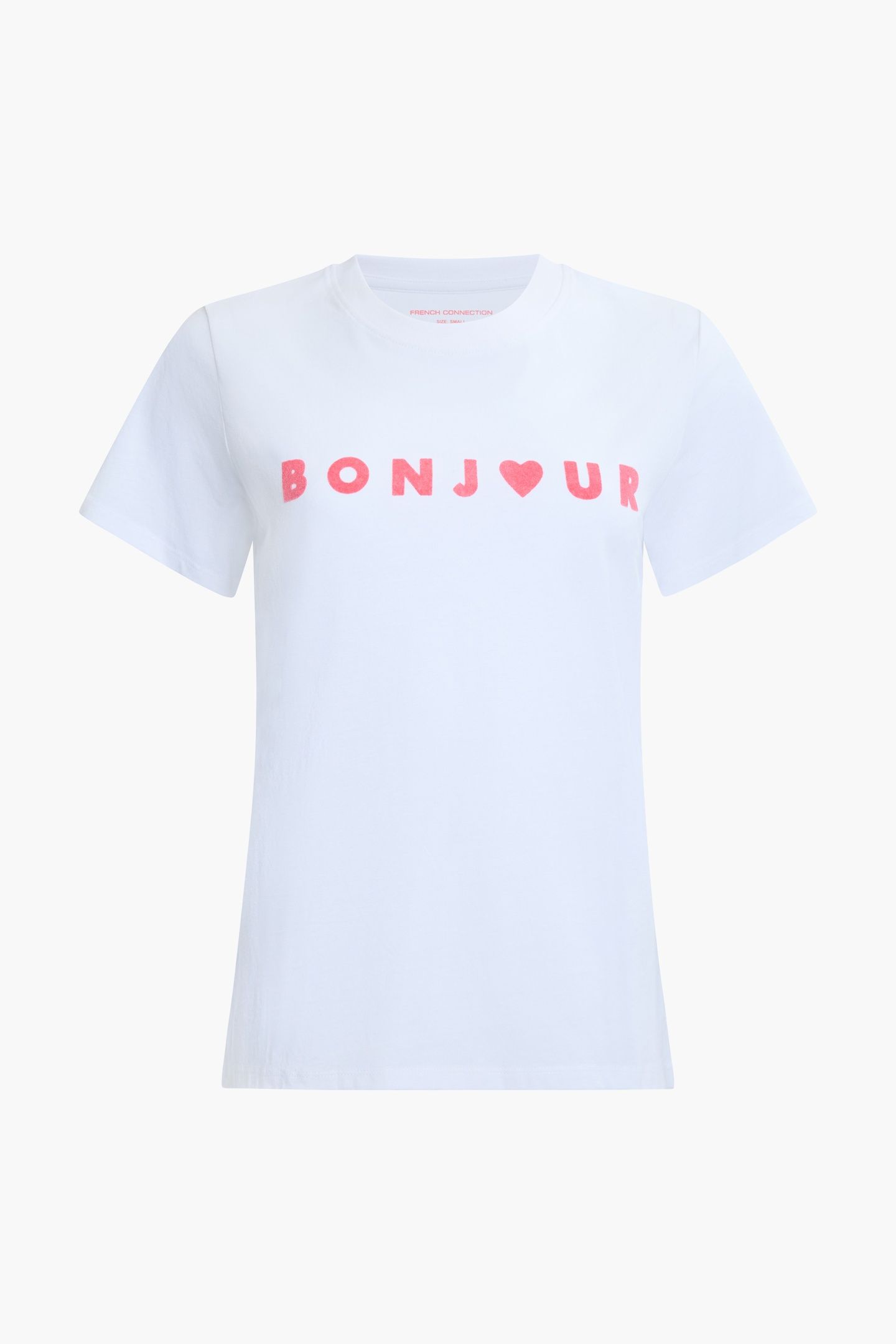BONJOUR TEE WHITE/RASPBERRY PINK 4
