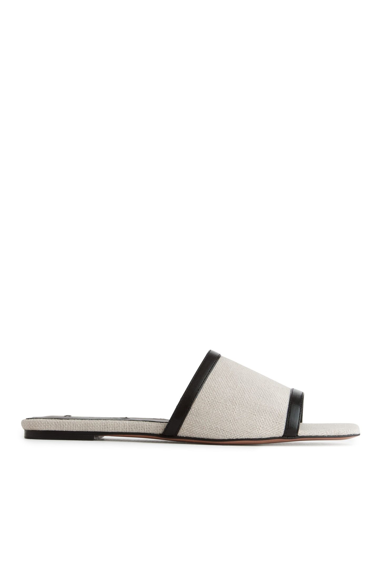 JAQUELINE LINEN SLIDE BEIGE 1