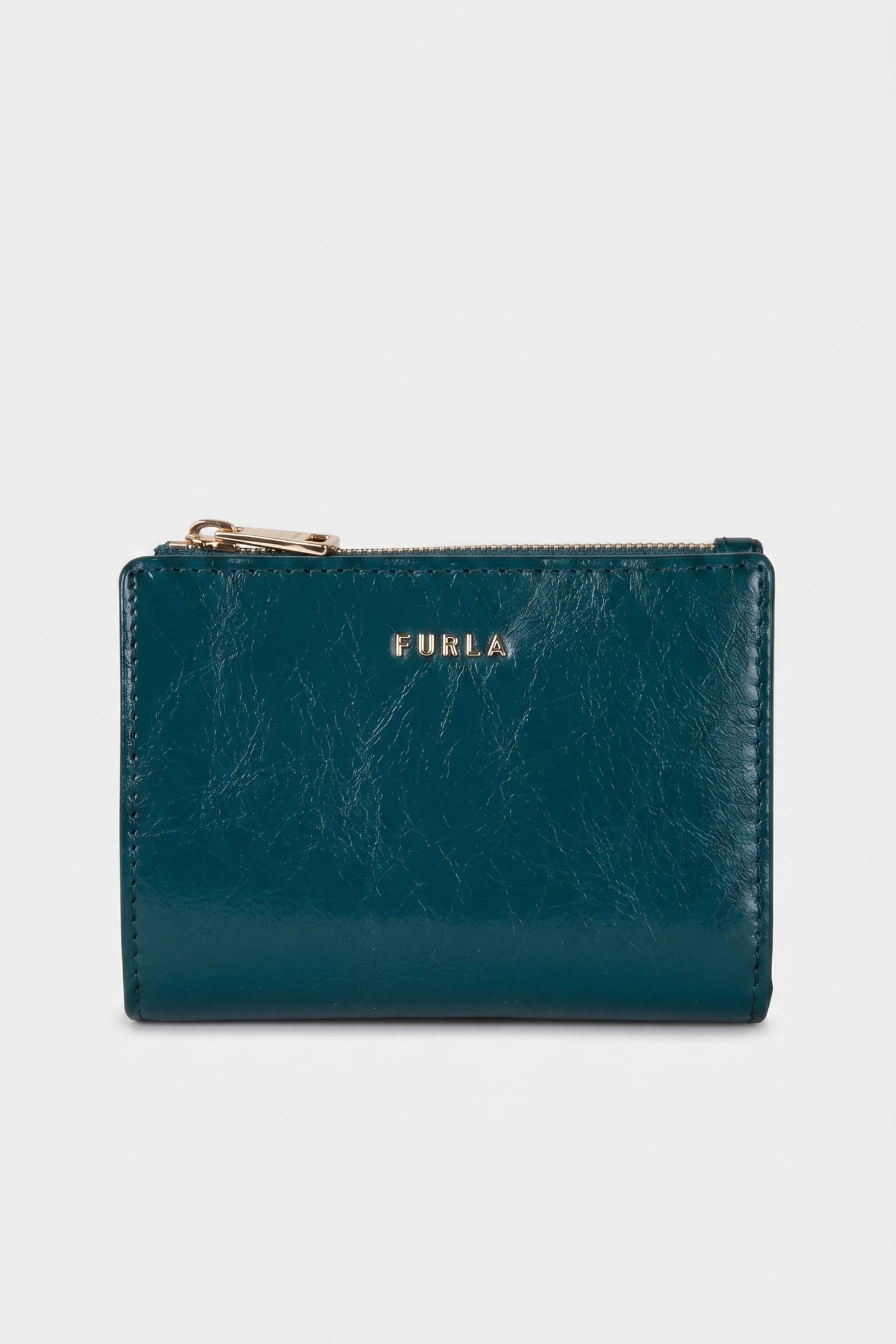 CLASSIC SMALL BI-FOLD W/ ZIP DARK TEAL+BALLERINA 1