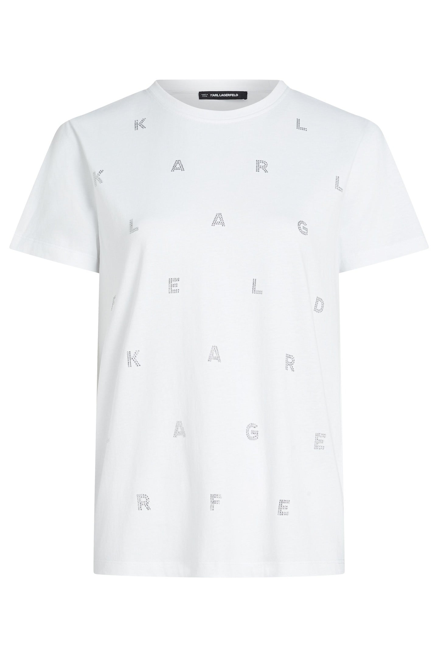 RHINESTONE HEAVY JERSEY T-SHIRT WHITE 1