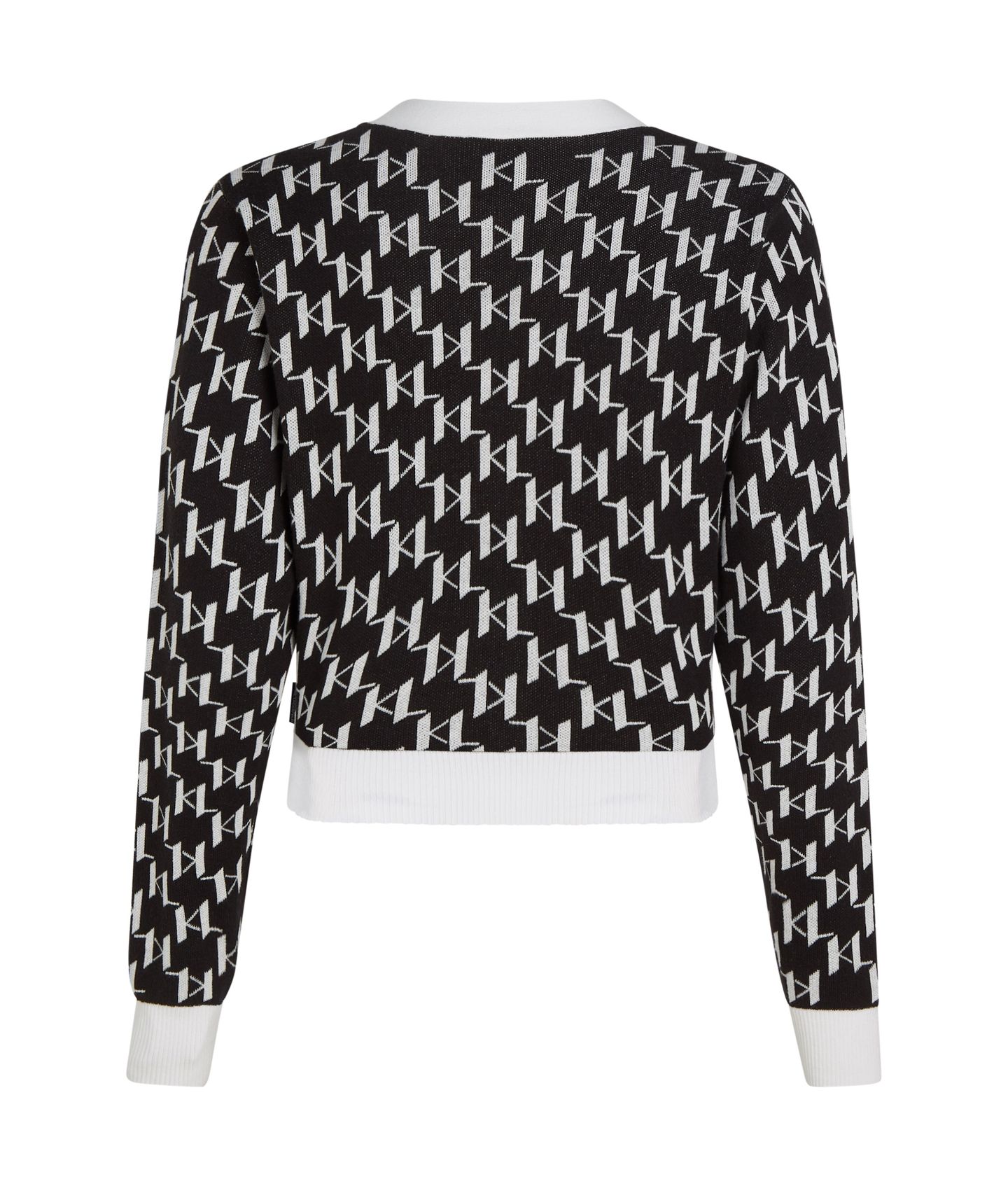 KL MONOGRAM SHORT CARDIGAN KL MONOGRAM BLACK/WHITE 6