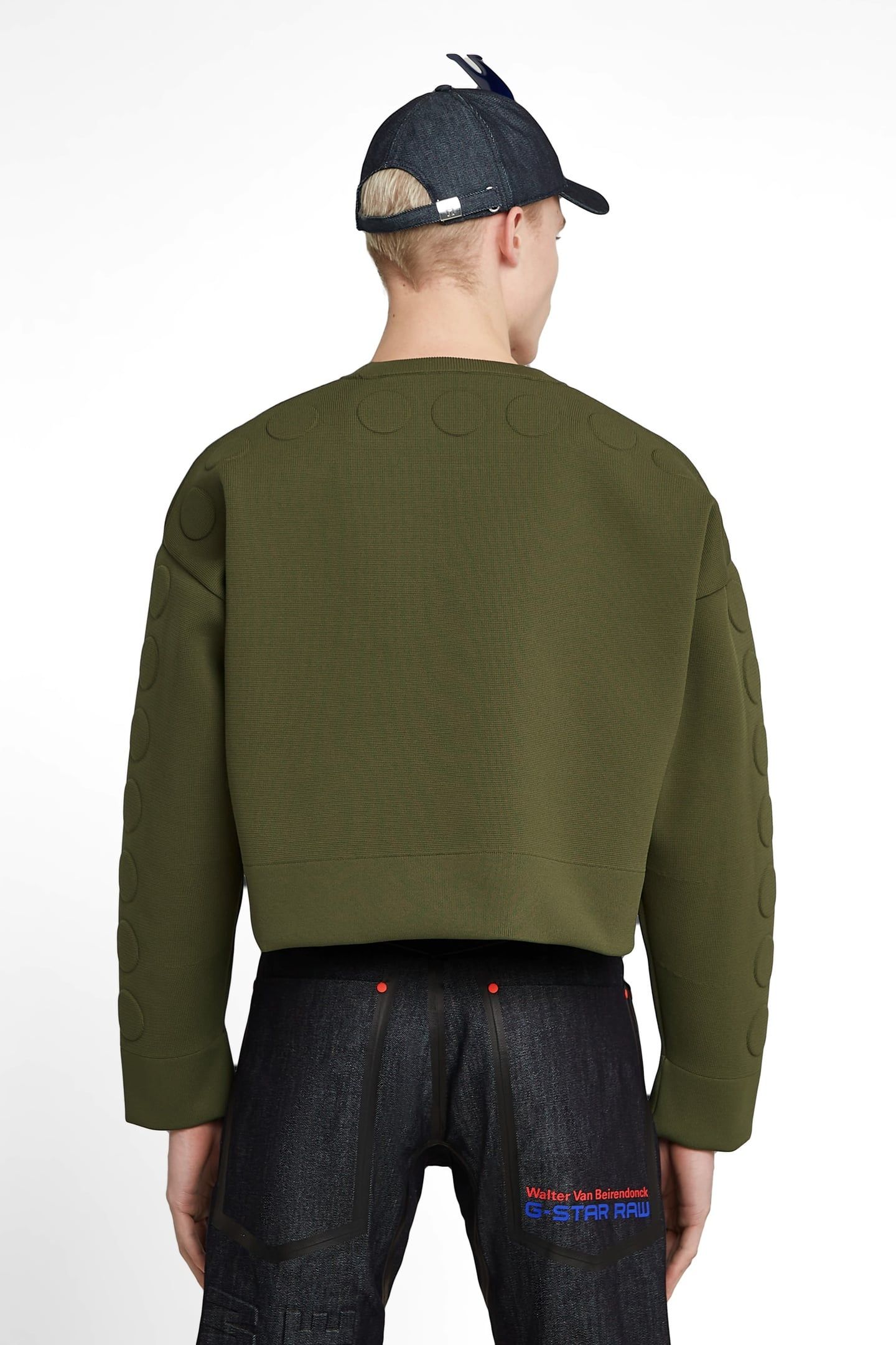 GSXWVB OVERSIZED SHORT SWEAT KNIT ARMY GREEN 3