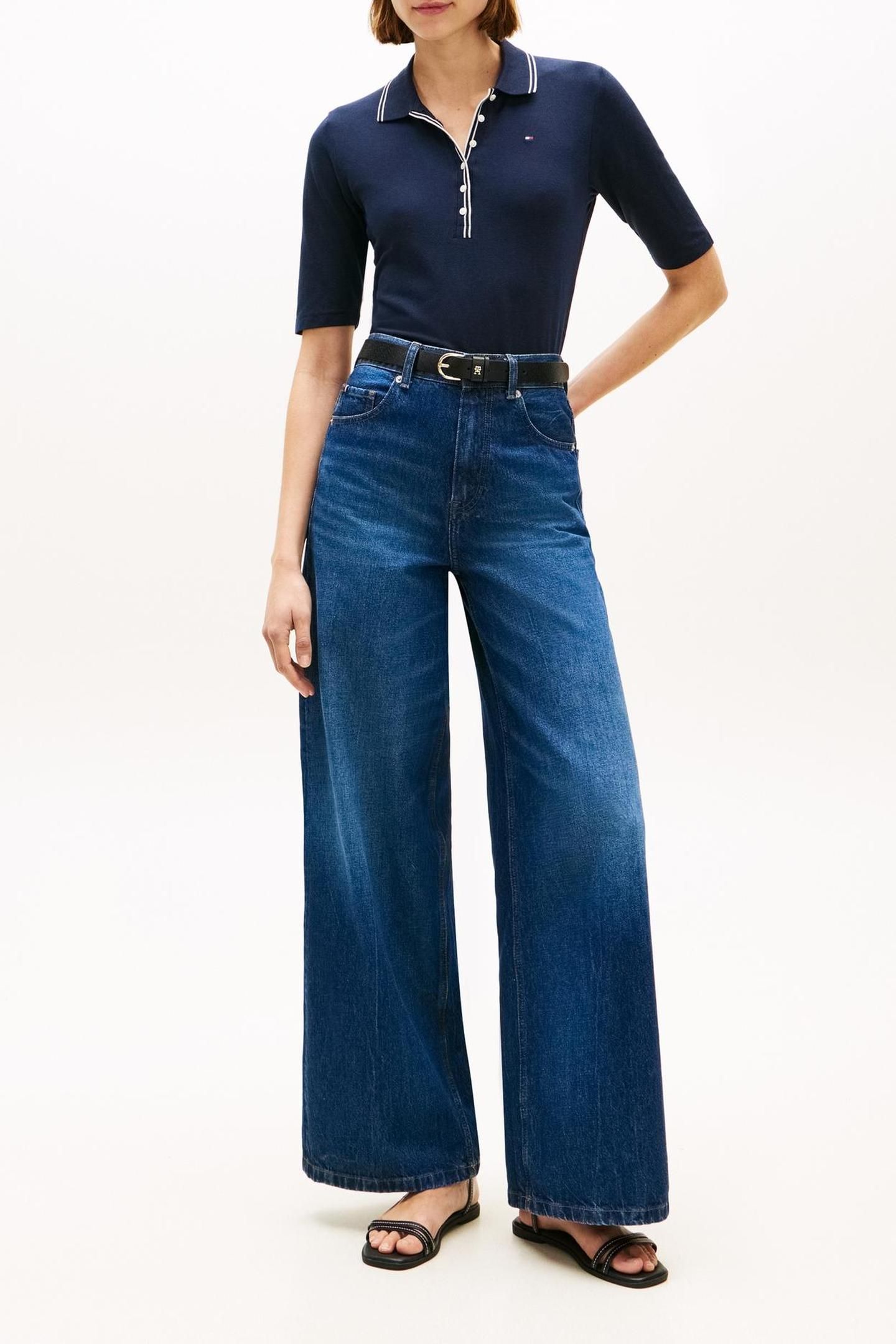 LYOCELL TIPPING SLIM POLO DARK NIGHT NAVY 1