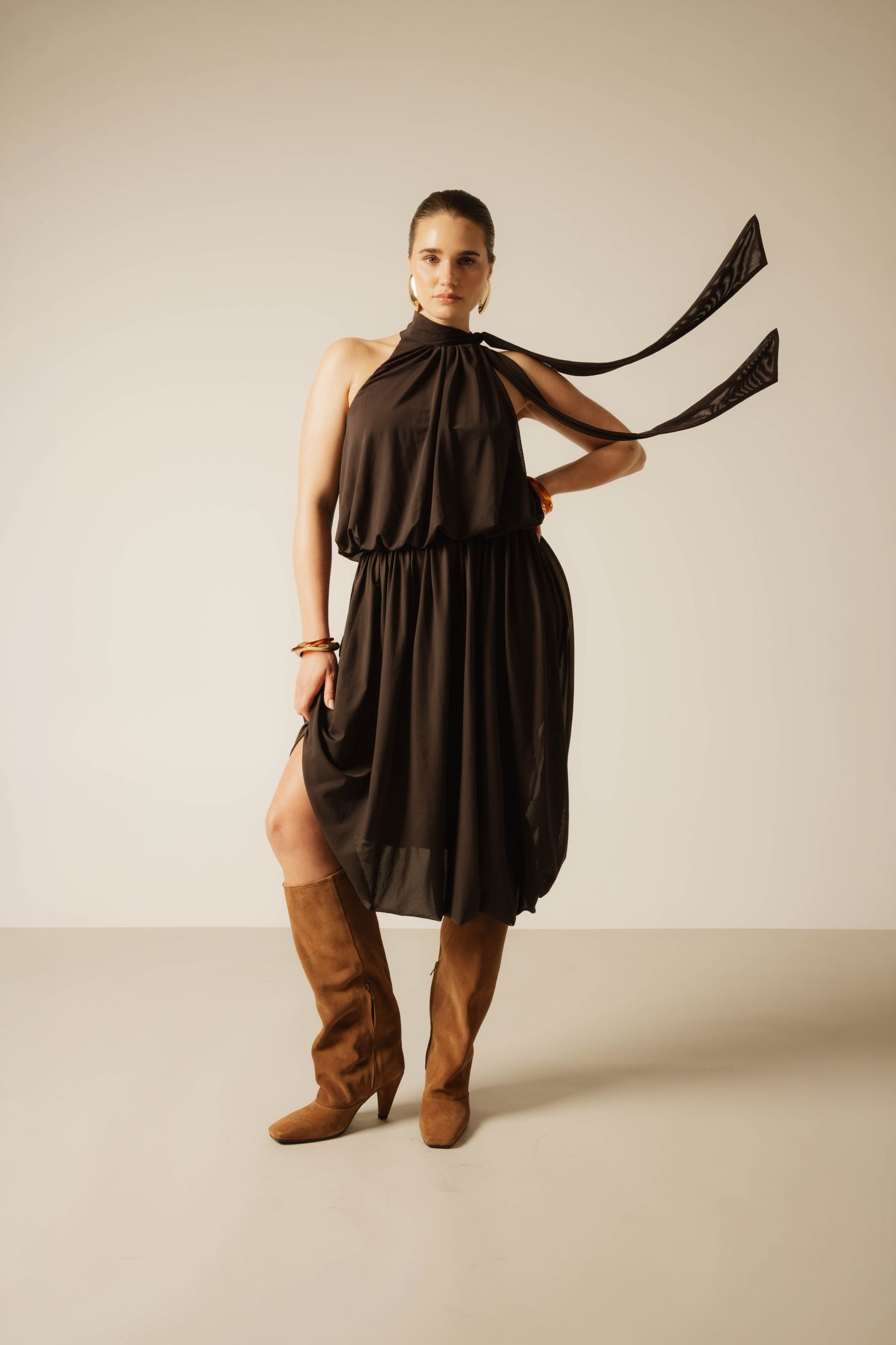 LUX-YY HIGH BOOT CARAMEL 8