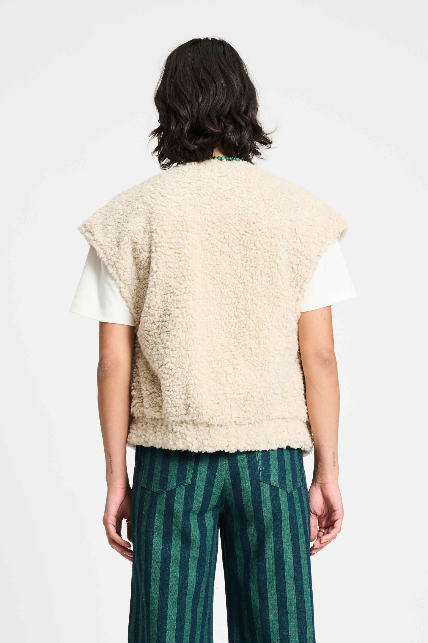 GILET - TEDDY BASEBALL ECRU 6