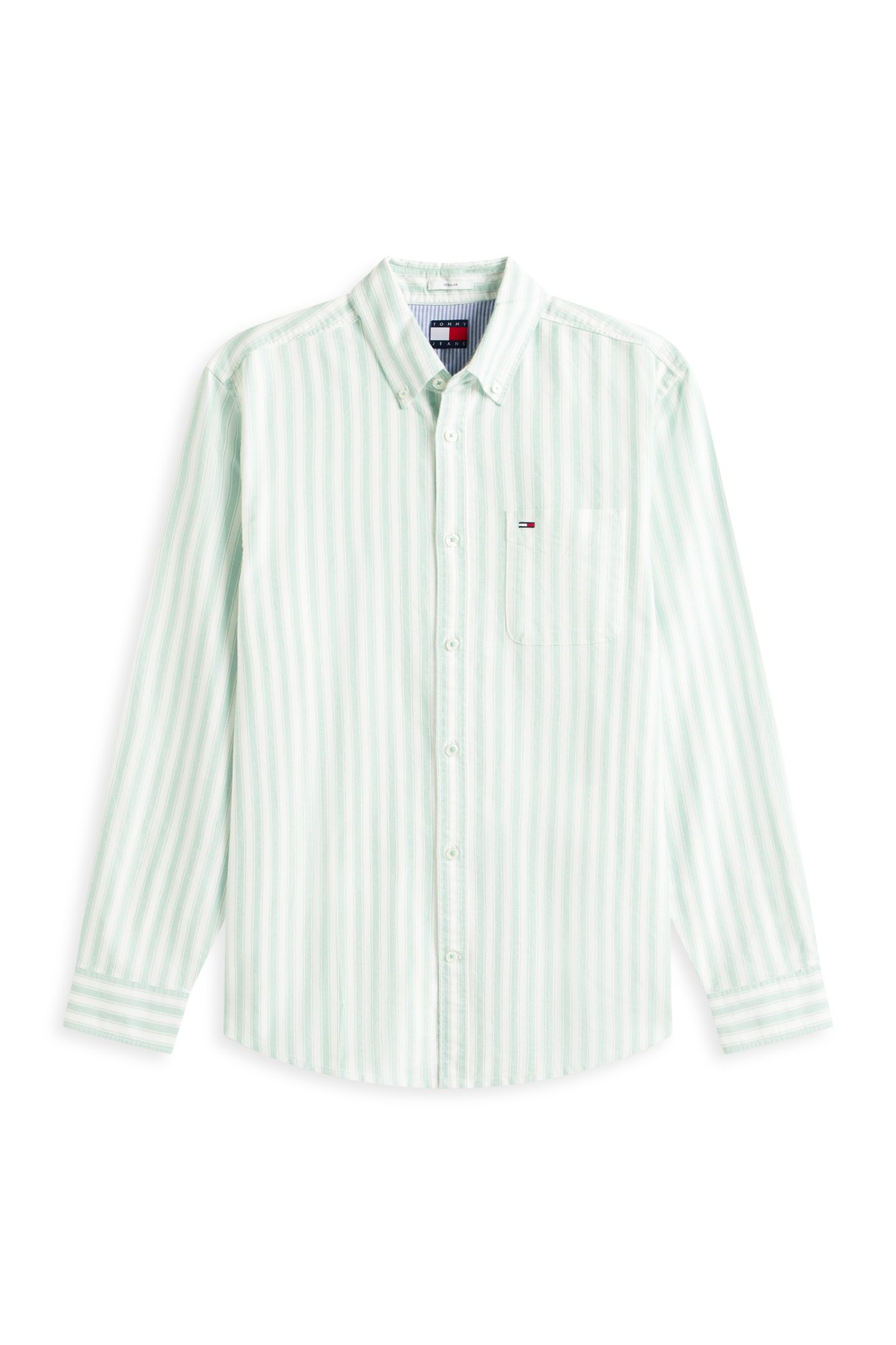 TJM REGULAR STRIPE OXFORD SHIRT BAHAMA GREEN STRIPE 4