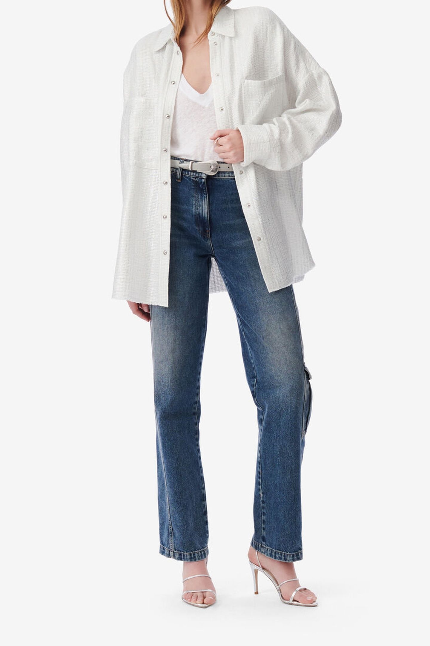 SHOANA OVERSHIRT WHITE/SILVER 2