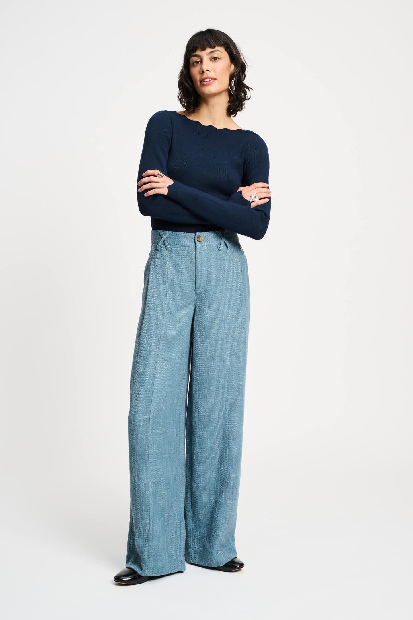 PANTS - BOUCLÉ DAWN BLUE 1