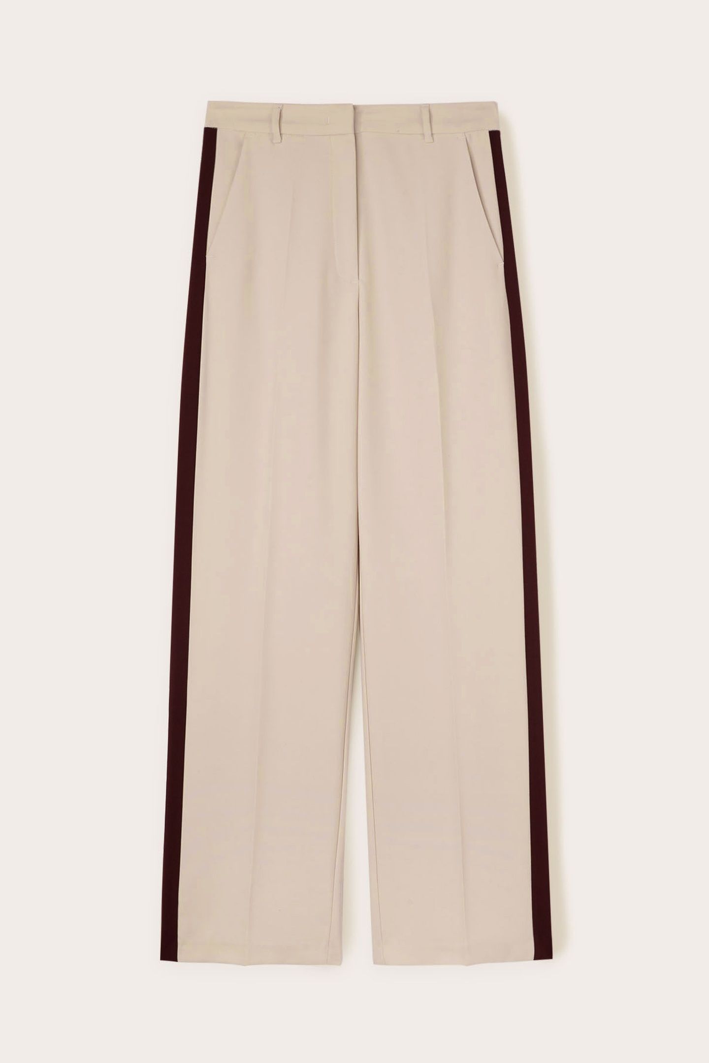 PALAZZO TROUSERS WITH SIDE BAND BEIGE 4
