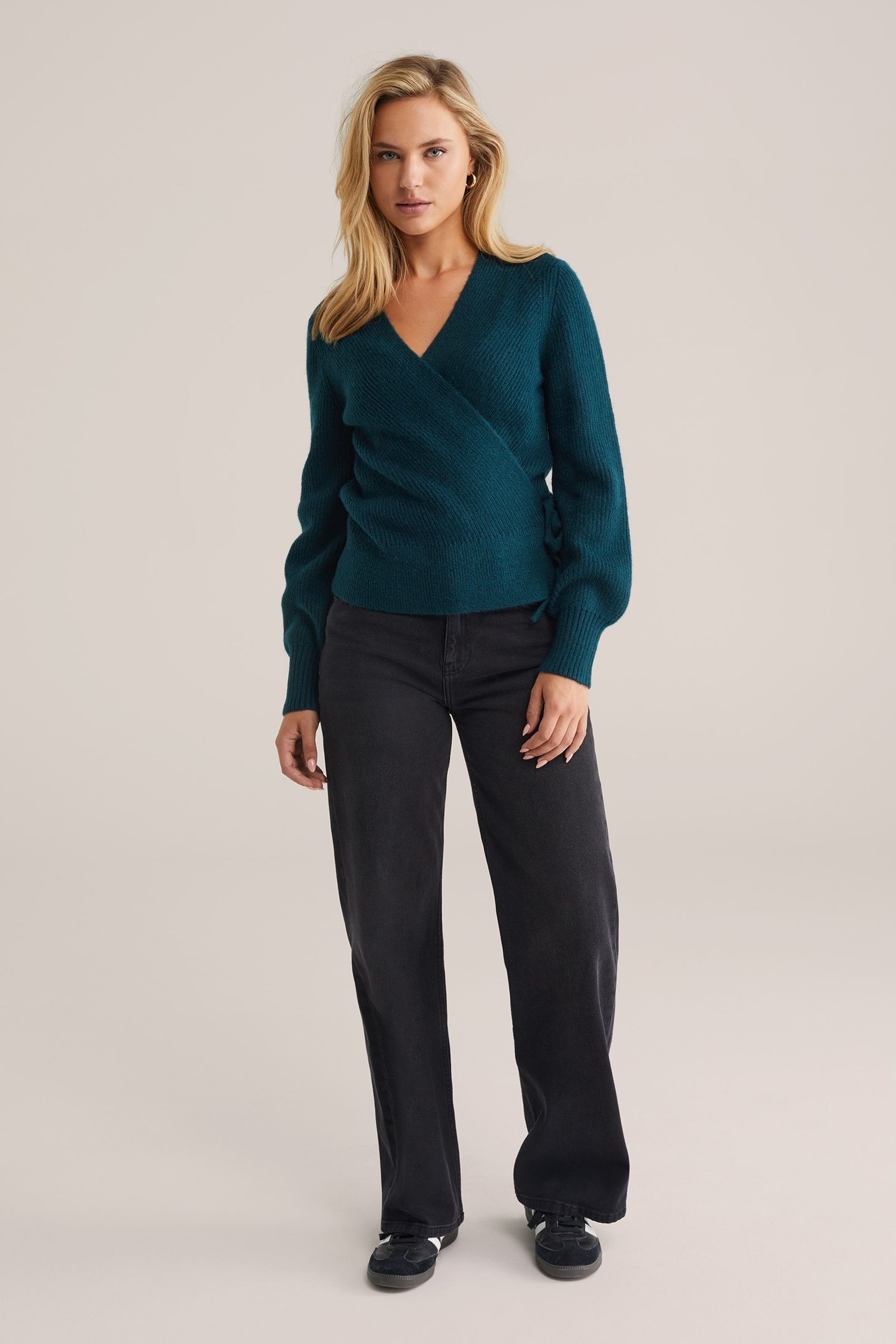 WRAP CARDIGAN TURQUOISE 2