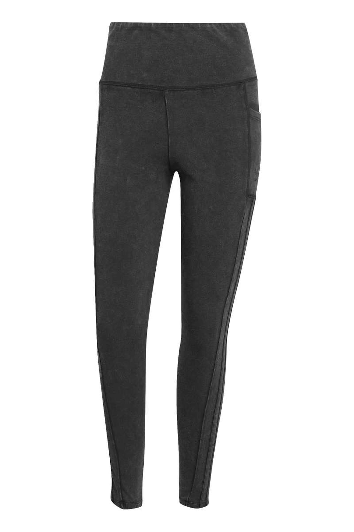 ORIGINALS WASHED THREE STRIPE LEGGINGS BLACK 4
