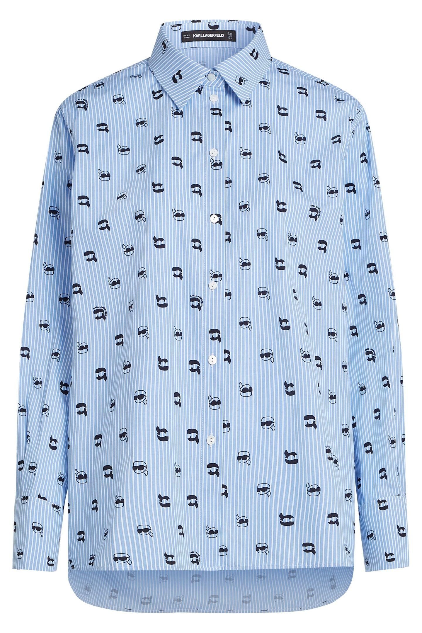 IKON PRINT BLOUSE KENTUCKY BLUE STRIPE 3