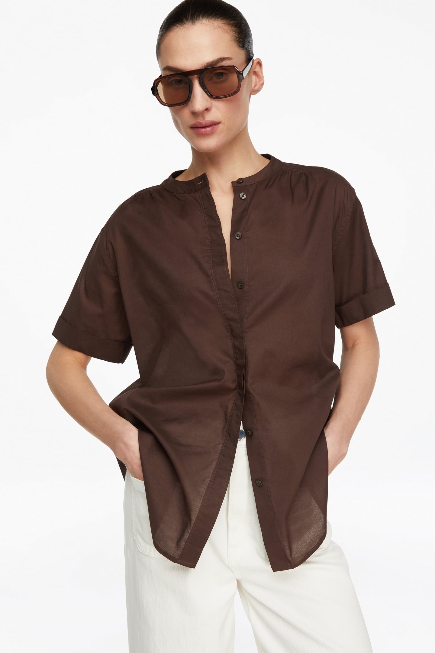 COMMA BLOUSES BROWN 1