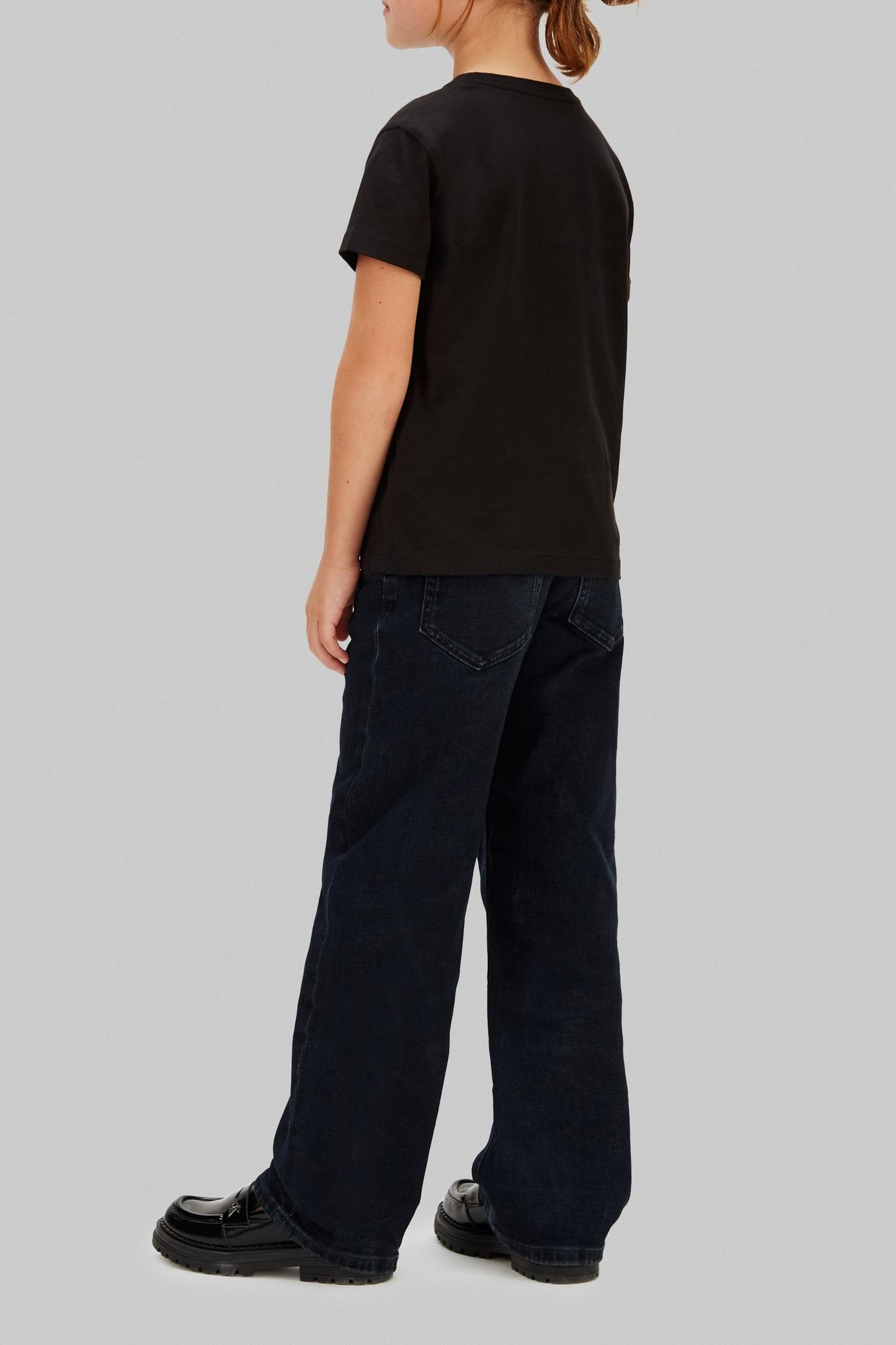 GIRLS CK COLLEGIATE SS T-SHIRT BLACK 3