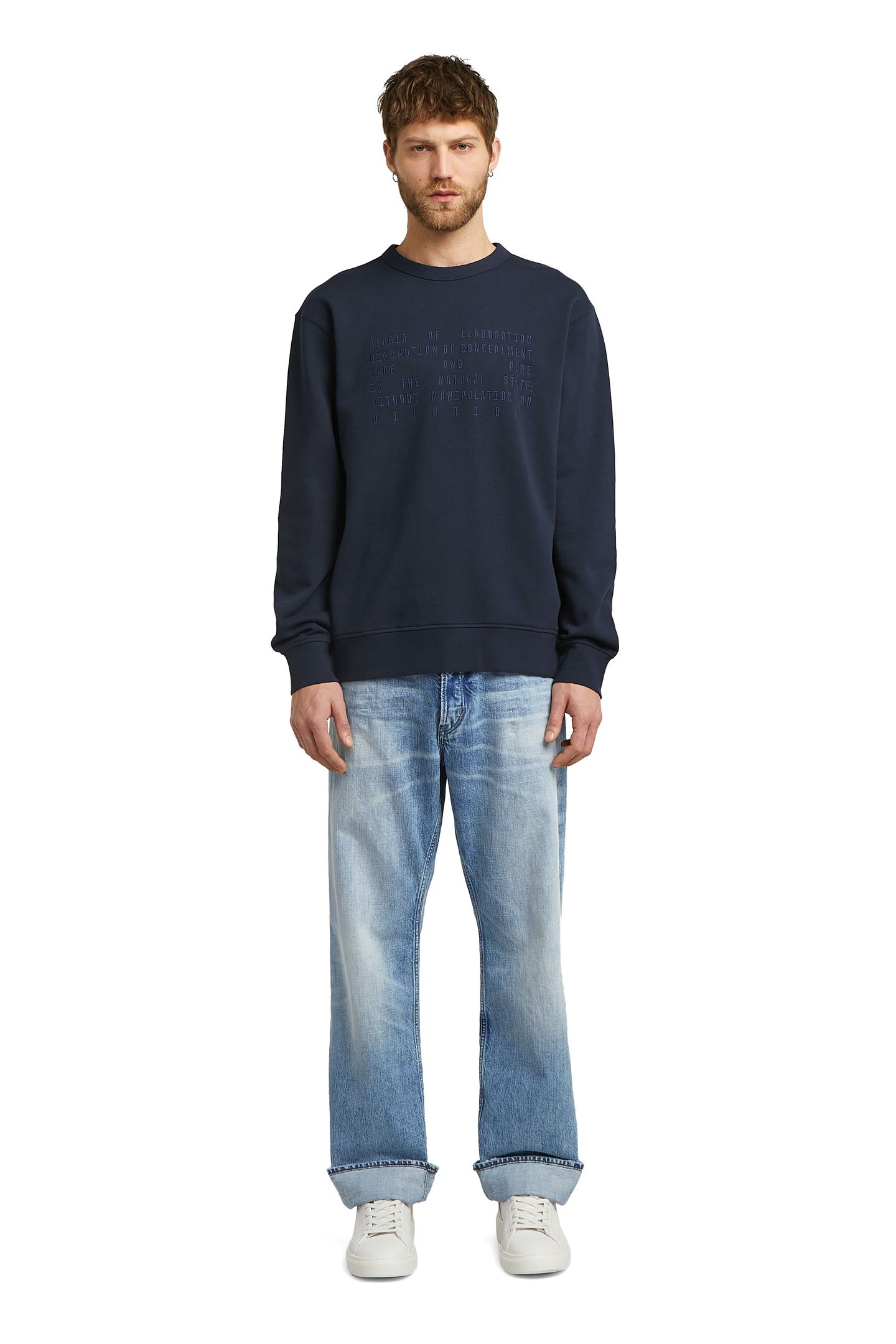 TEXT GRAPHIC SWEATER SALUTE 1