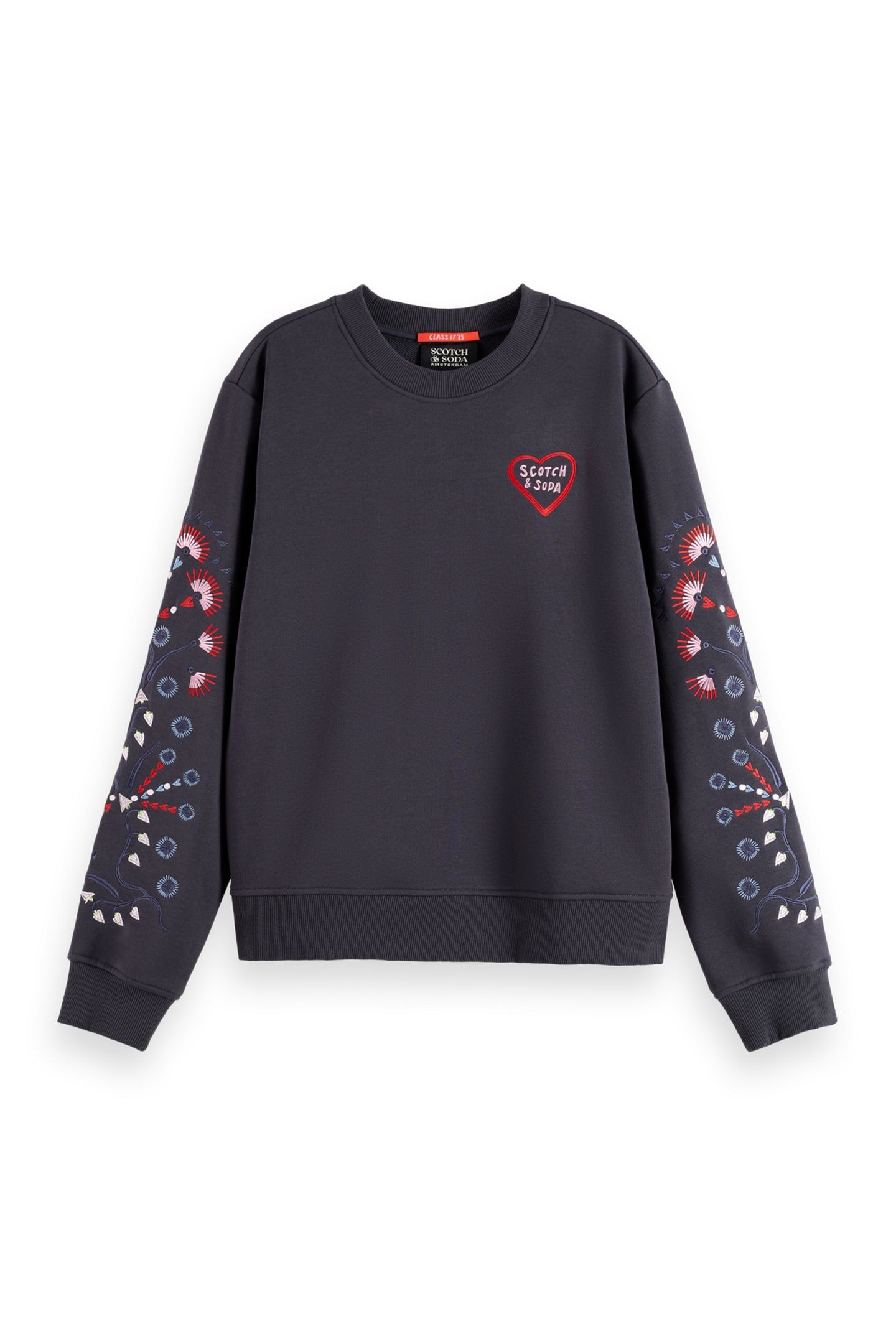 EMBROIDERED REGULAR FIT SWEATSHIRT CHARCOAL ART 4