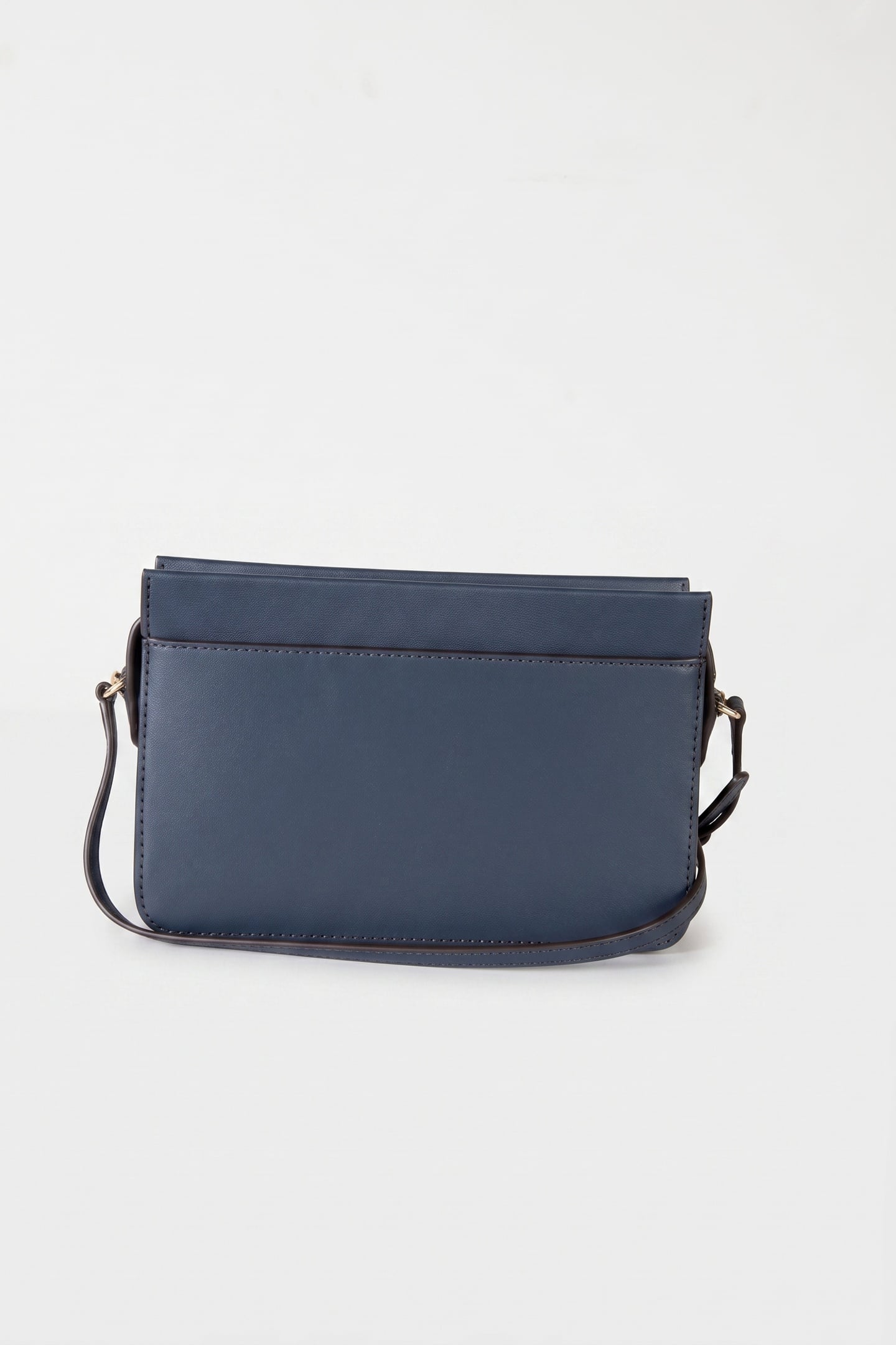 LARGE LEATHER CHAIN SWAG CROSSBODY NAVY 3