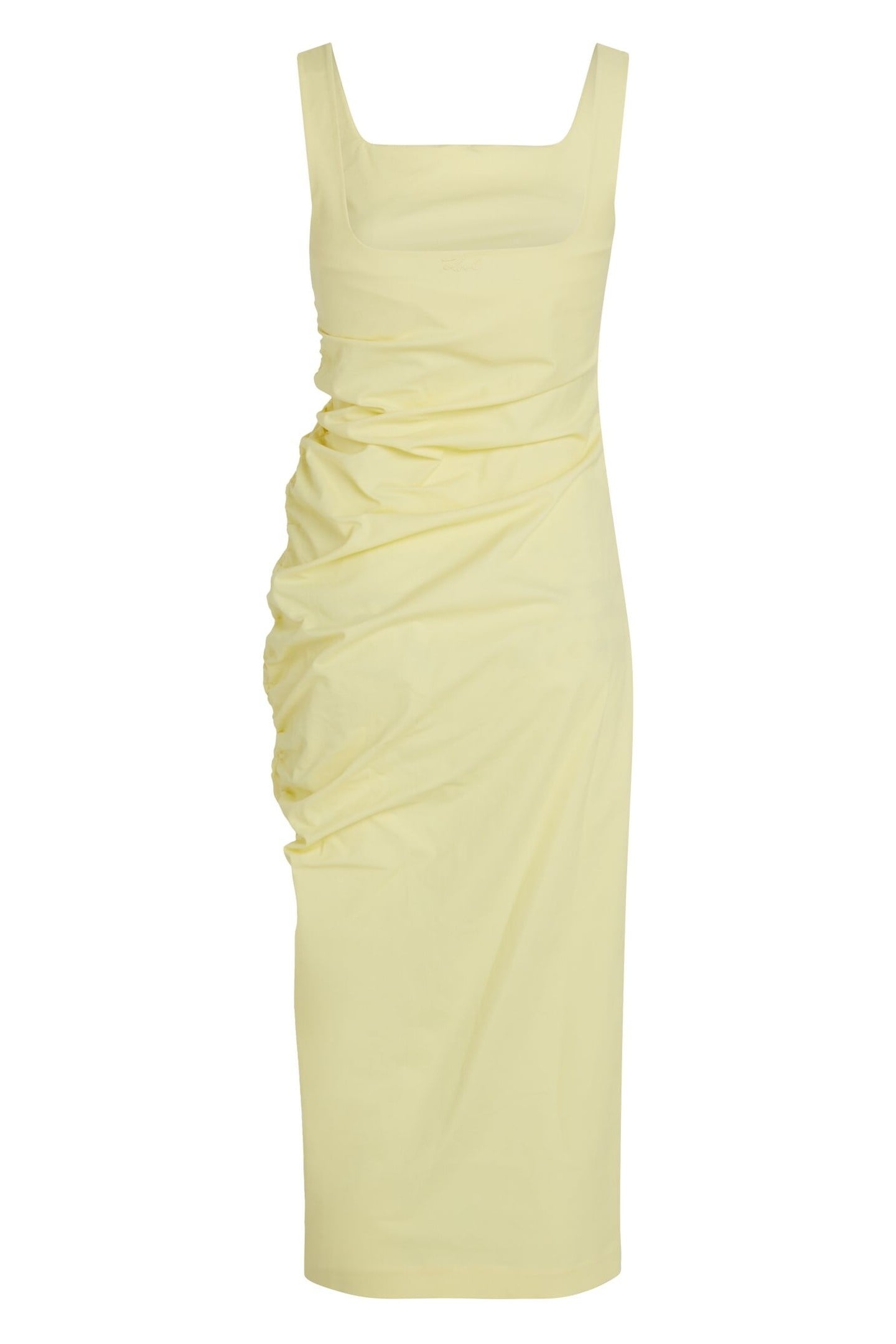 GATHERED STRETCH DRESS ELFIN YELLOW 3