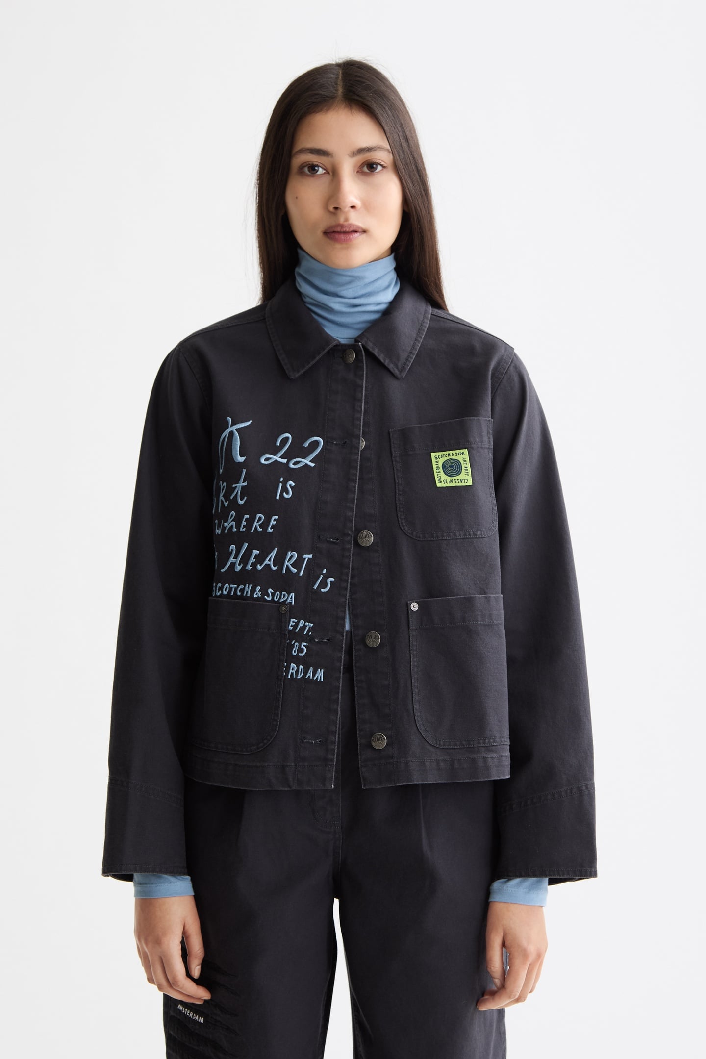 WASHED WORKWEAR JACKET CHARCOAL ART 1