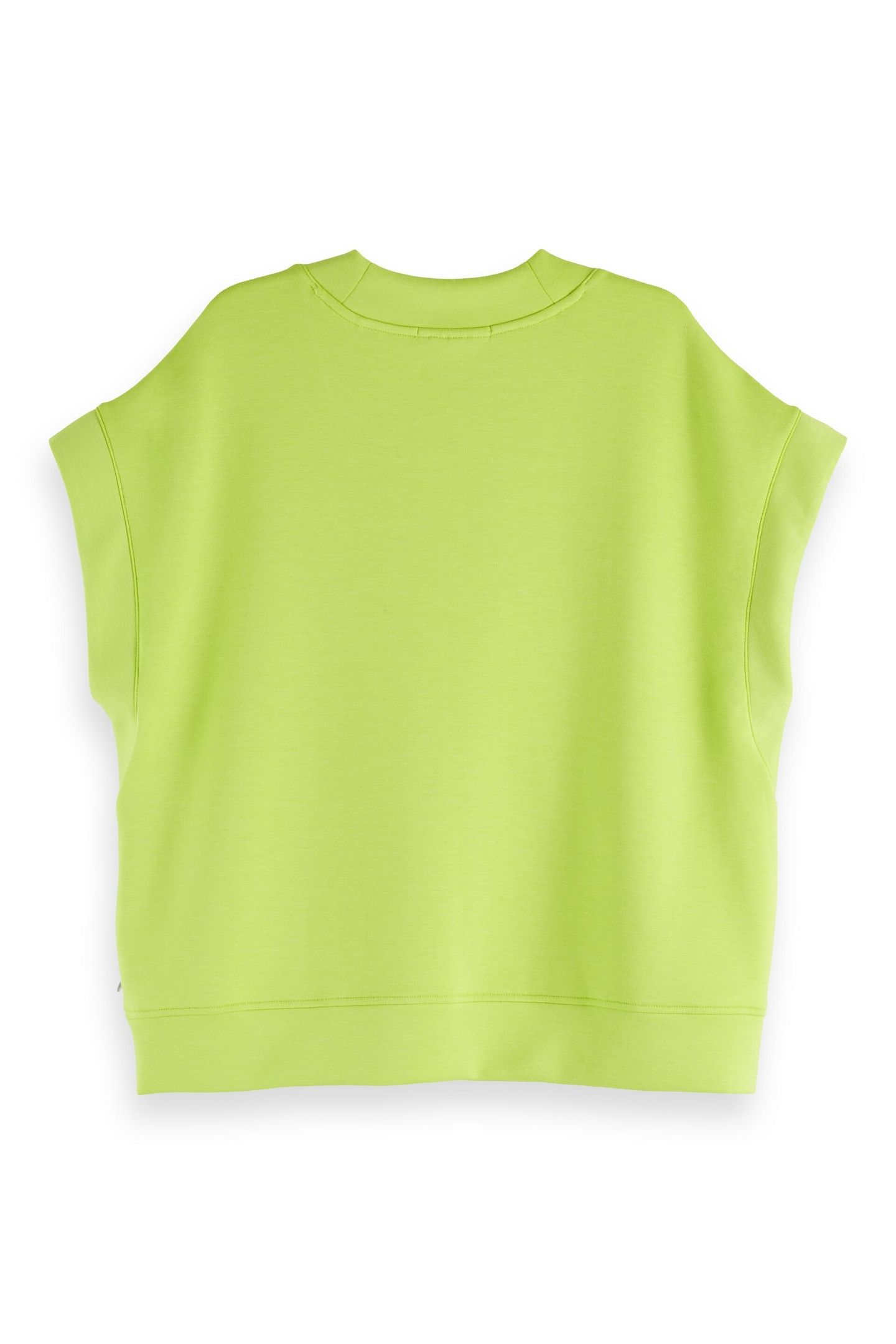 V-NECK SLEEVELESS MODAL SWEATSHIRT GREEN GLOW 7