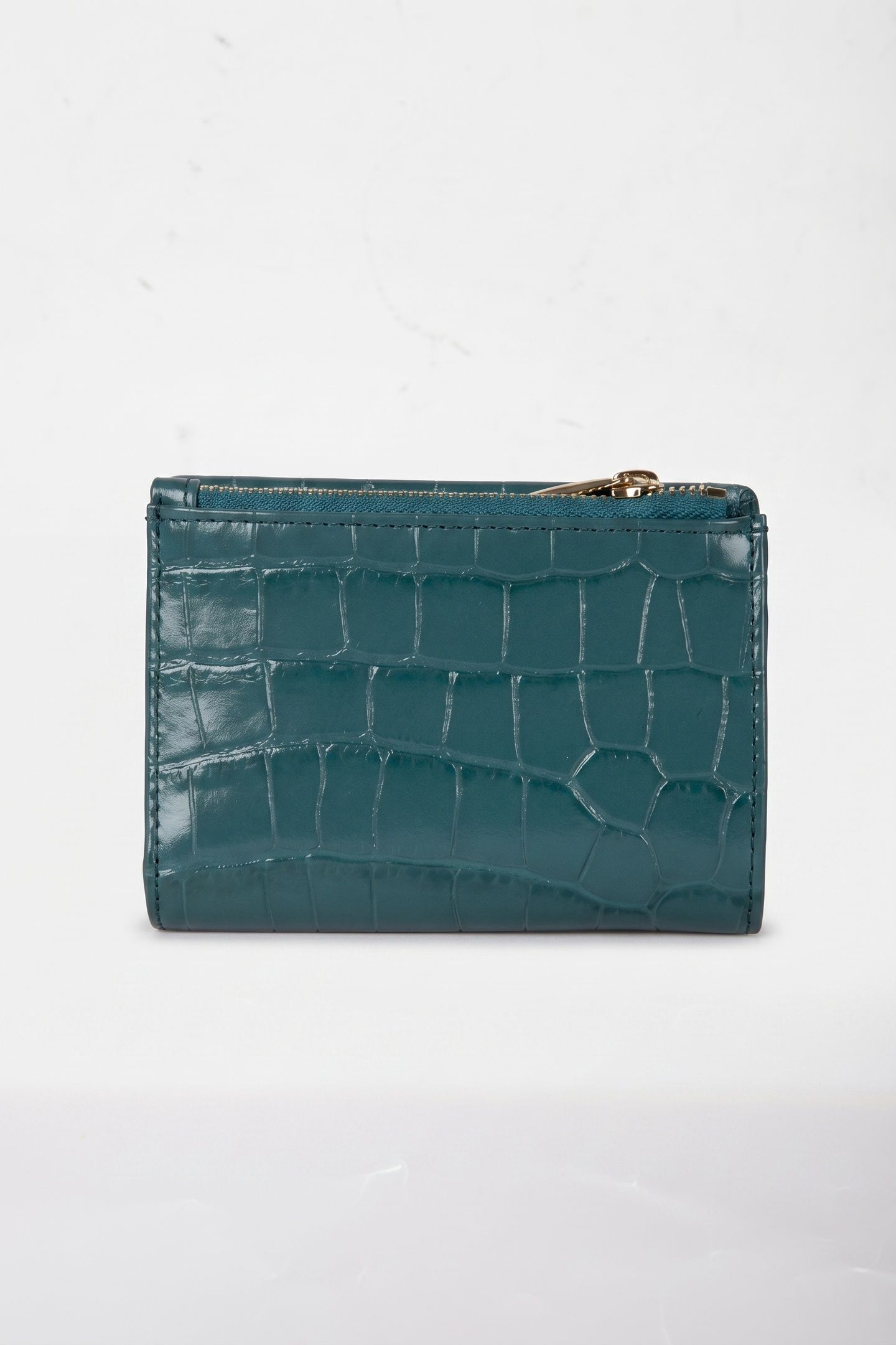 CLASSIC SMALL BI-FOLD W/ ZIP TEAL+NERO 2