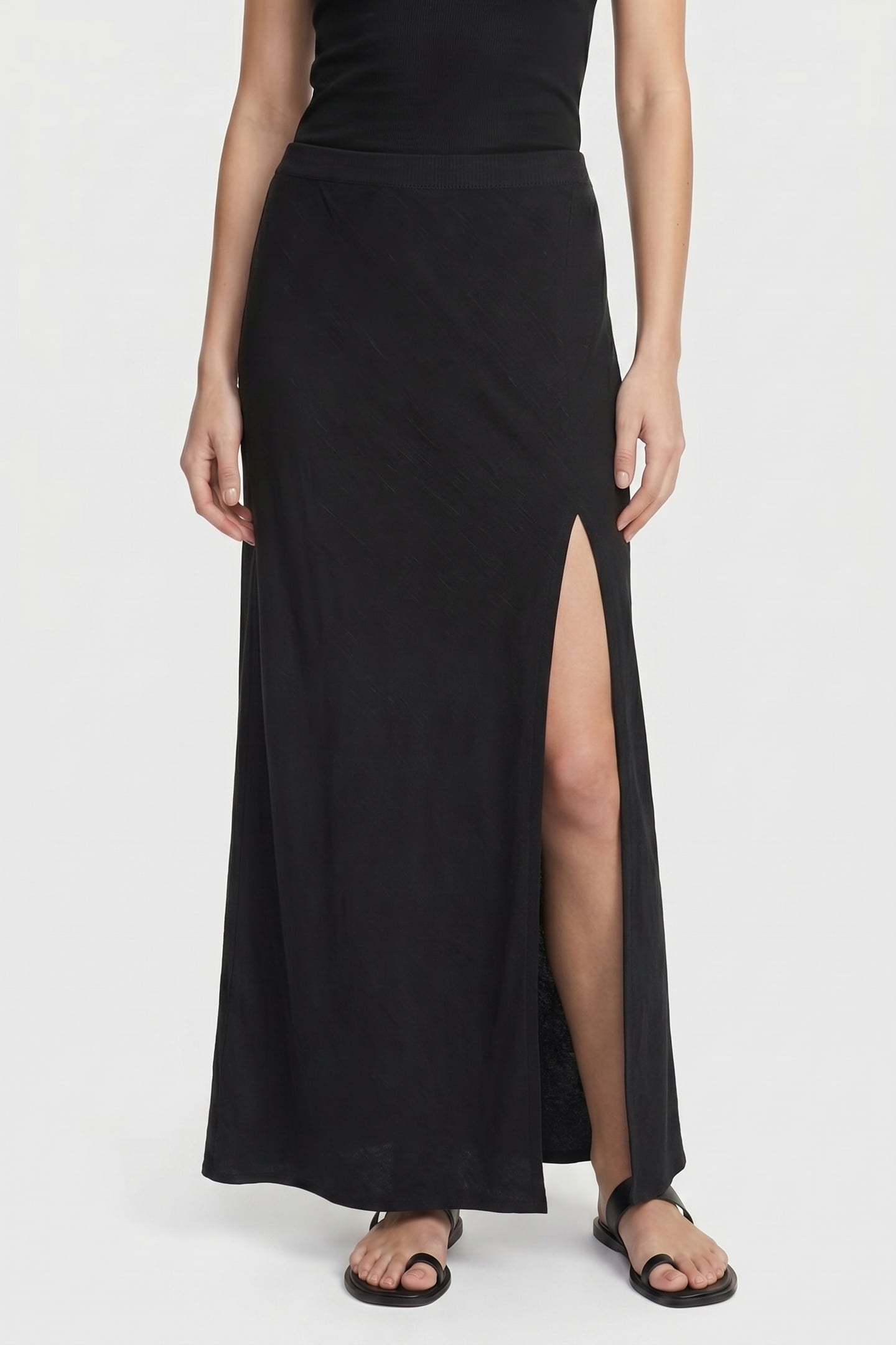 EVINA MAXI SKIRT BLACK 1