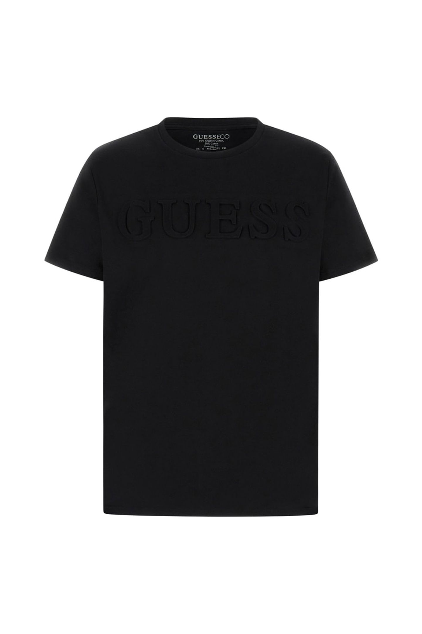 GUESS ECO SS BSC EMBOSSED LOGO JET BLACK A996 6