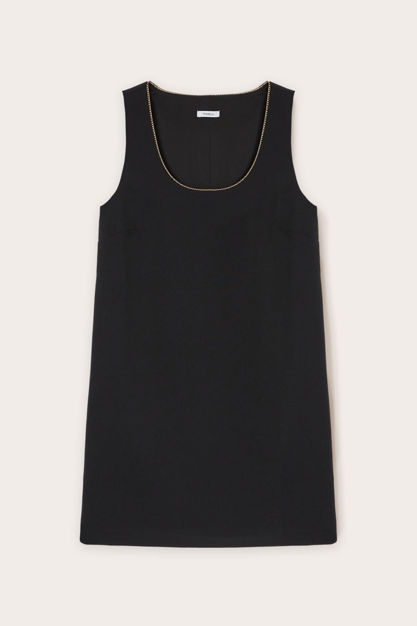 SHEATH DRESS WITH METAL CHAIN DETAIL LIGHT BLUE 3
